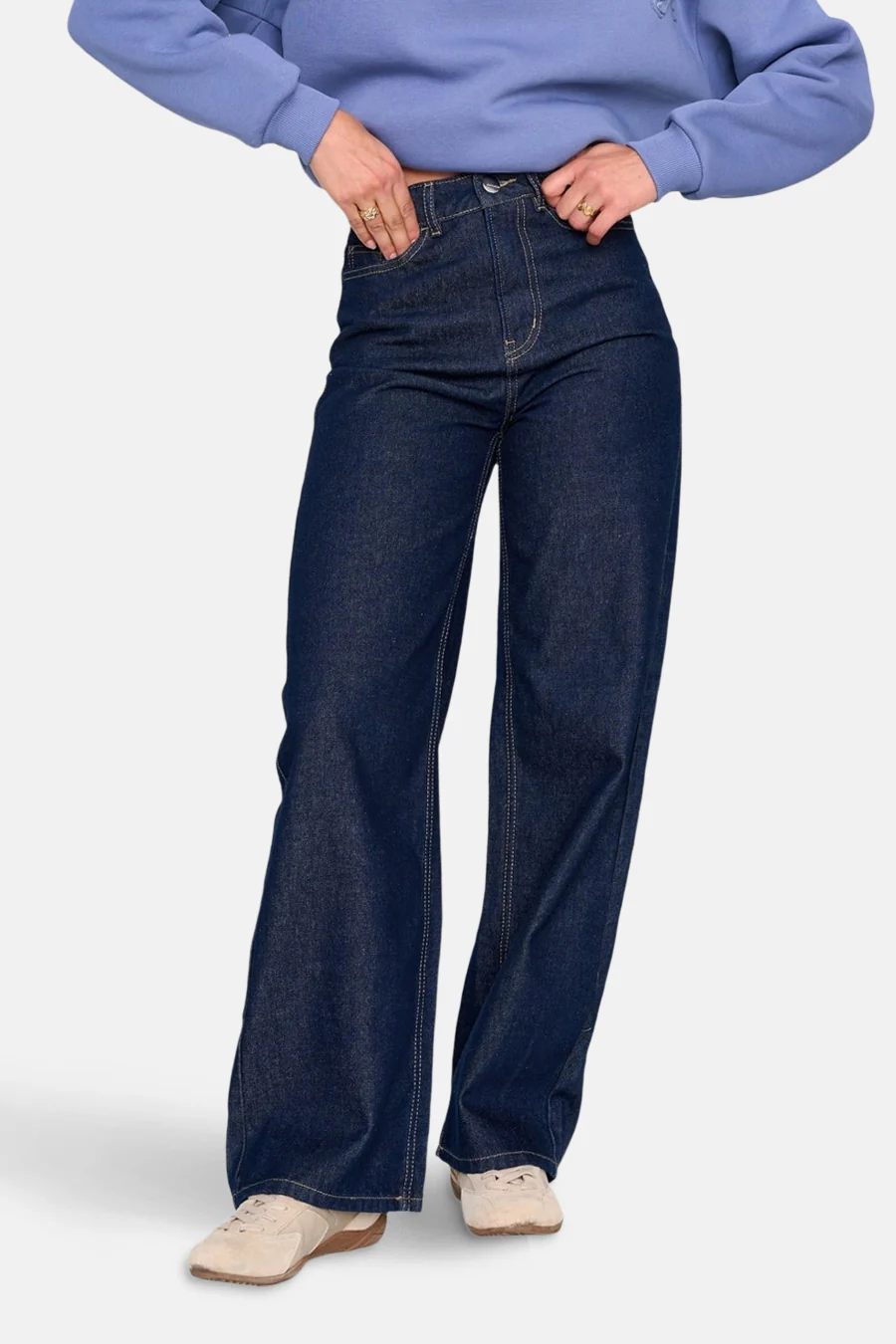 DENIM PANTS - dark blue denim