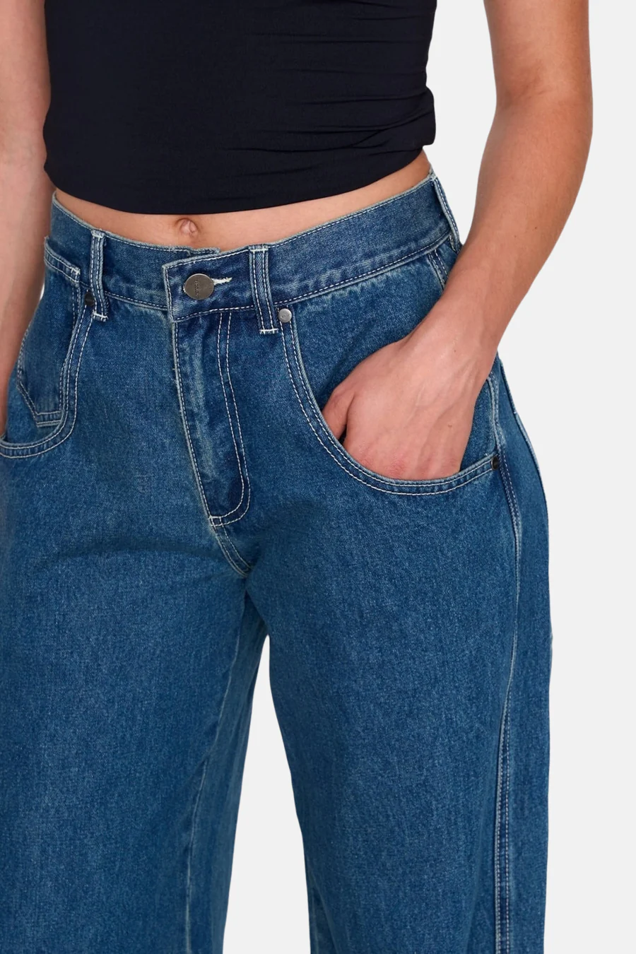 DENIM PANTS - mid blue denim - Image 3