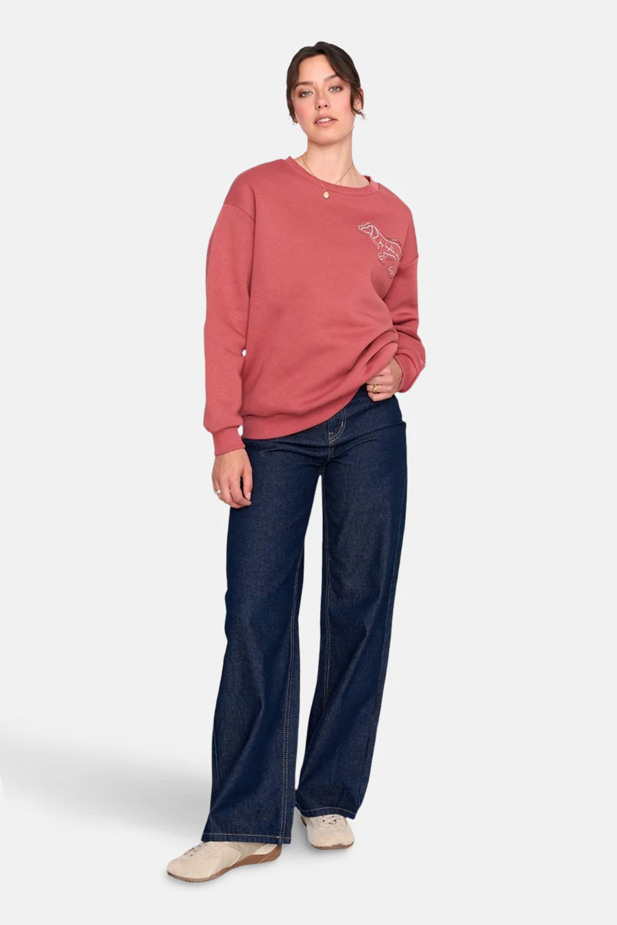 Sweater met ronde hals rood - 24 colours - Image 2
