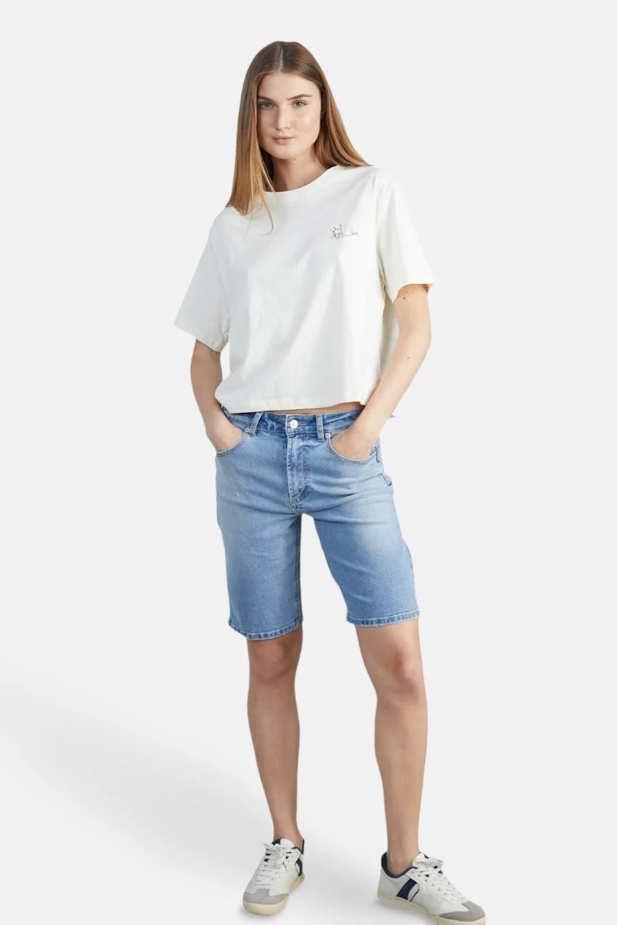 T-shirt met korte mouwen - Ecru - Image 2