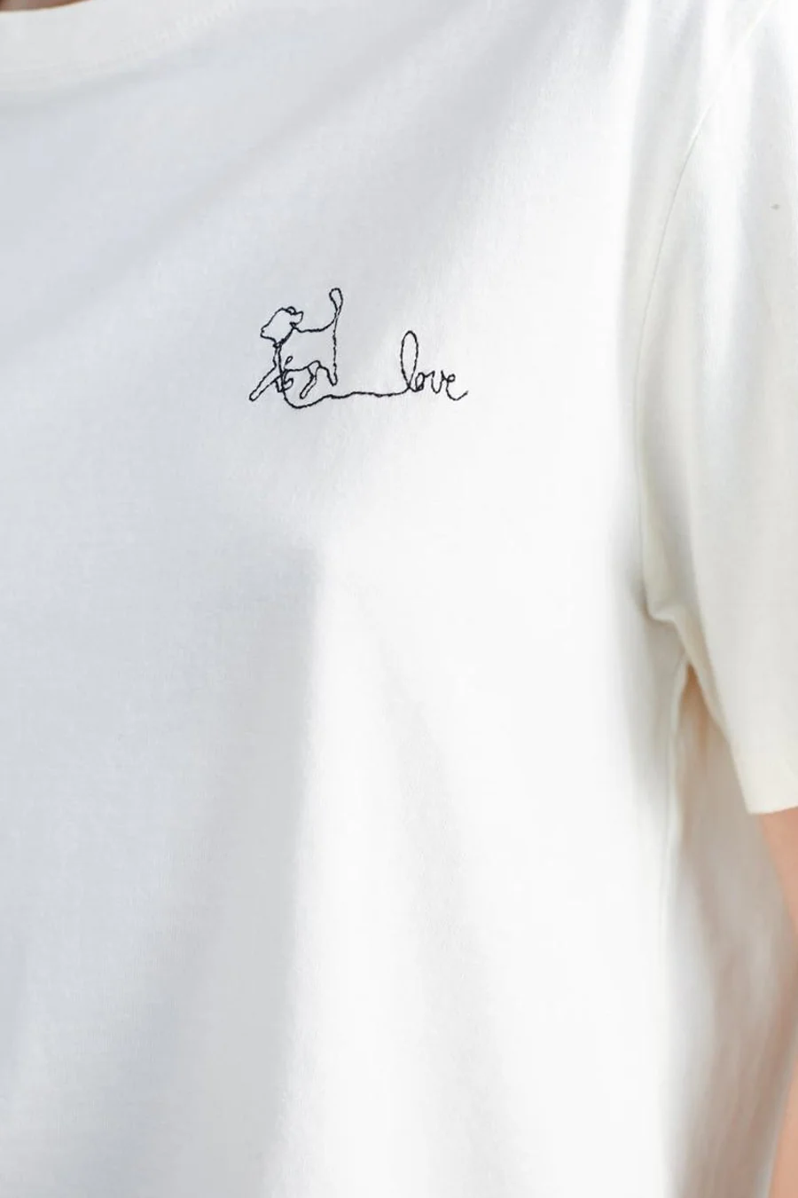 T-shirt met korte mouwen - Ecru - Image 3