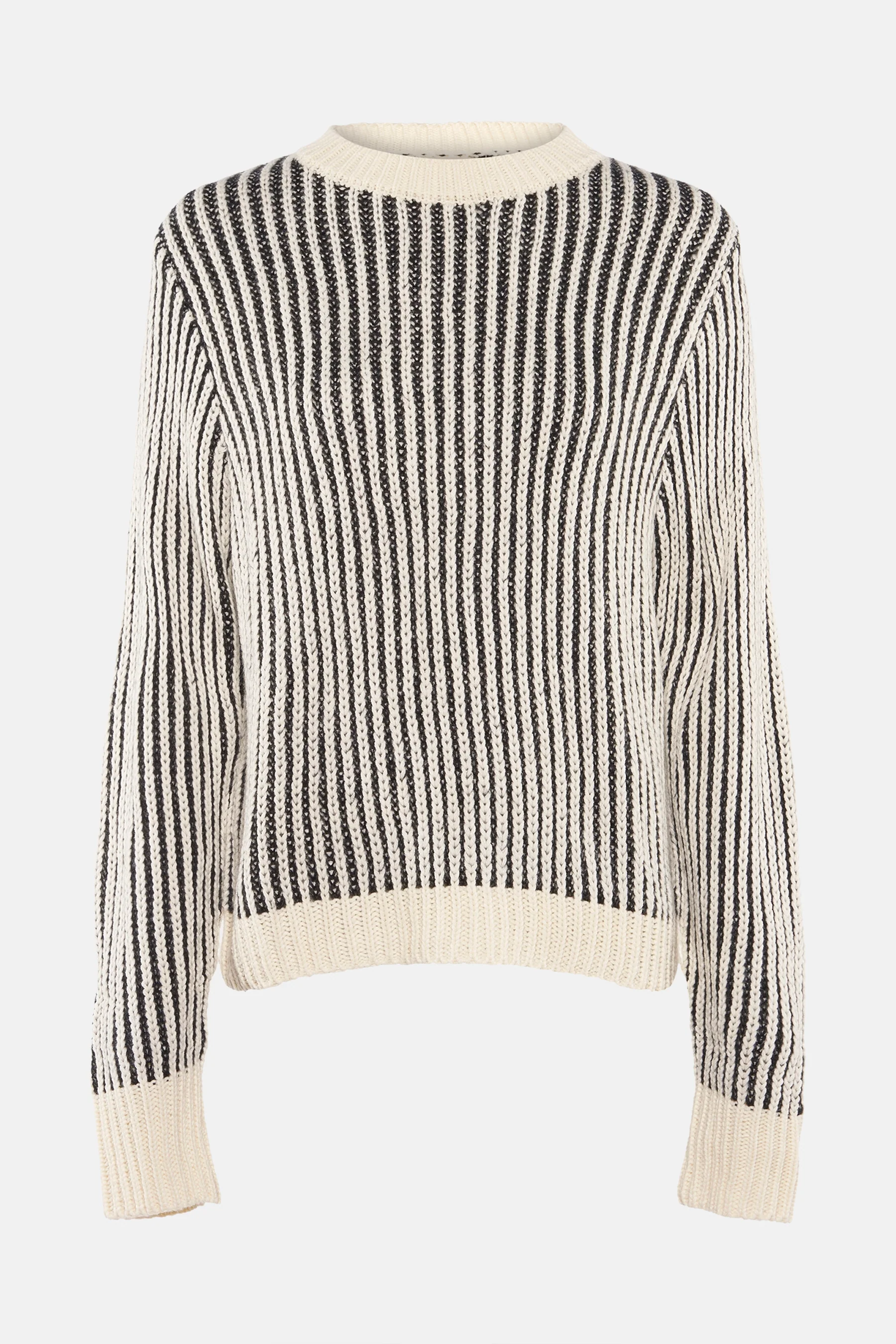 Pull met ronde hals - ecru
