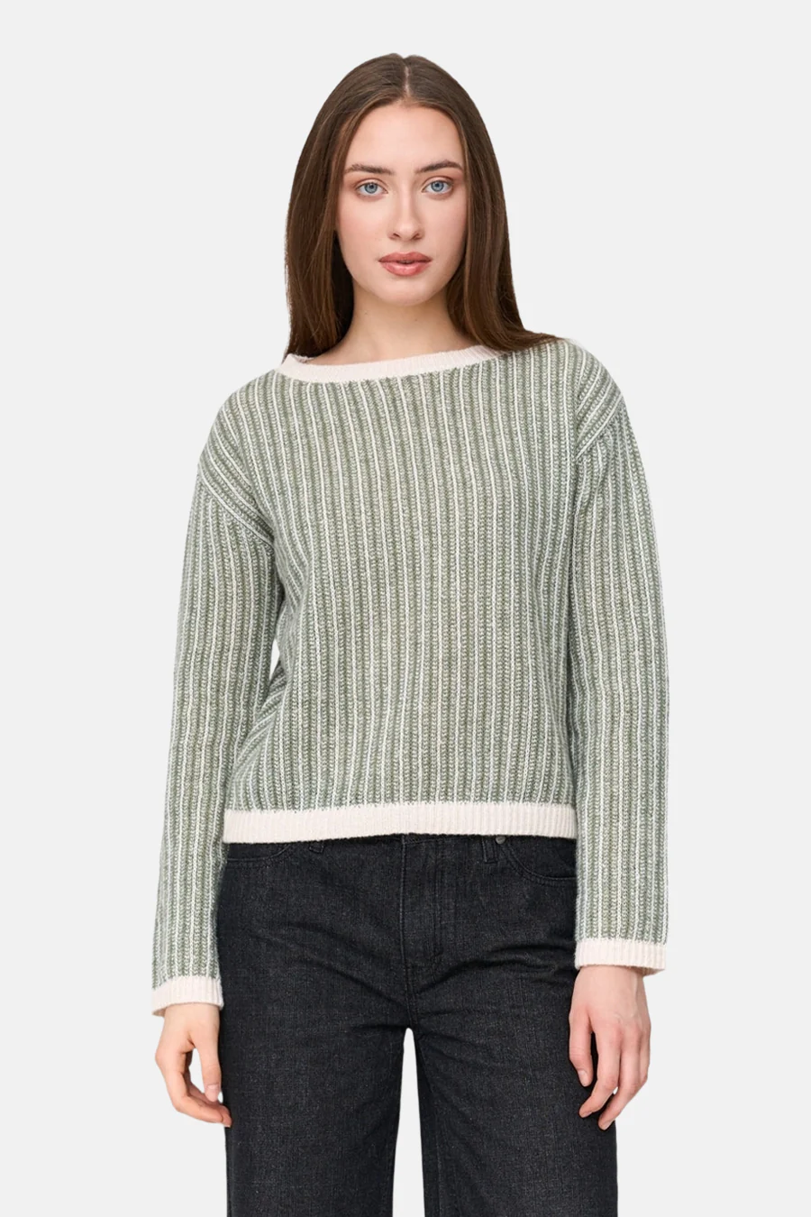 Pull met ronde hals - groen