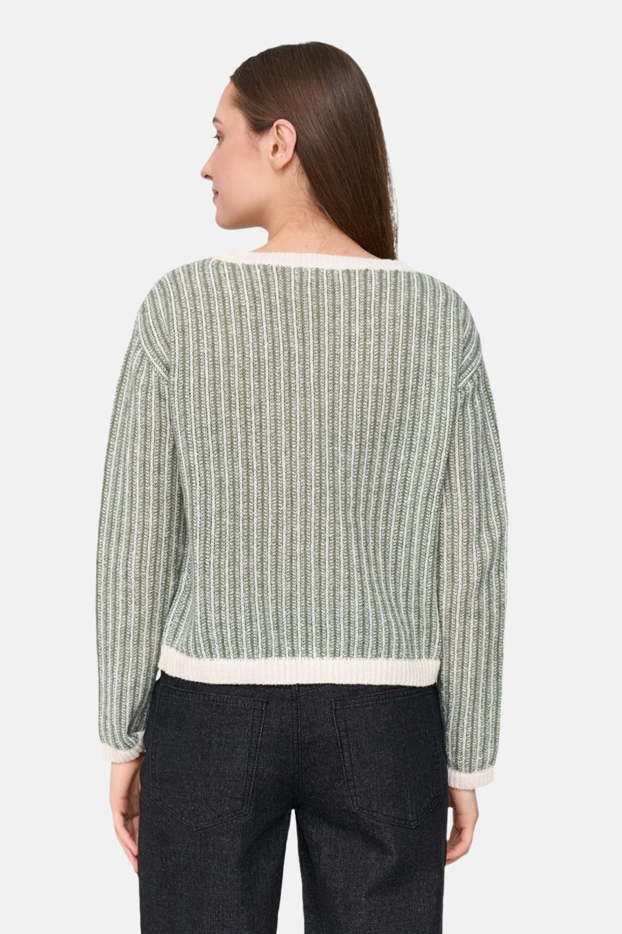 Pull met ronde hals - groen - Image 4