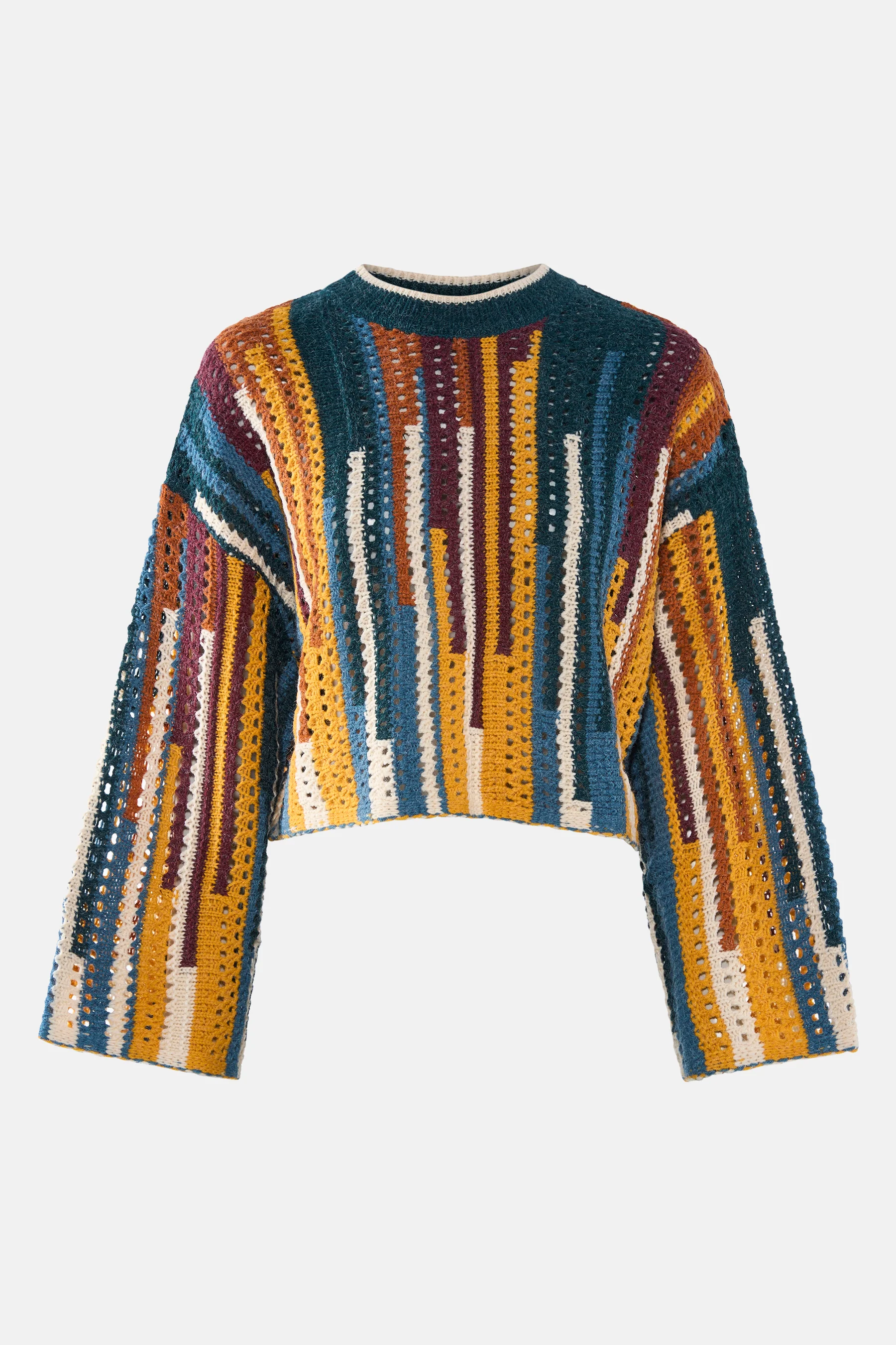 Pull met ronde hals - multicolor