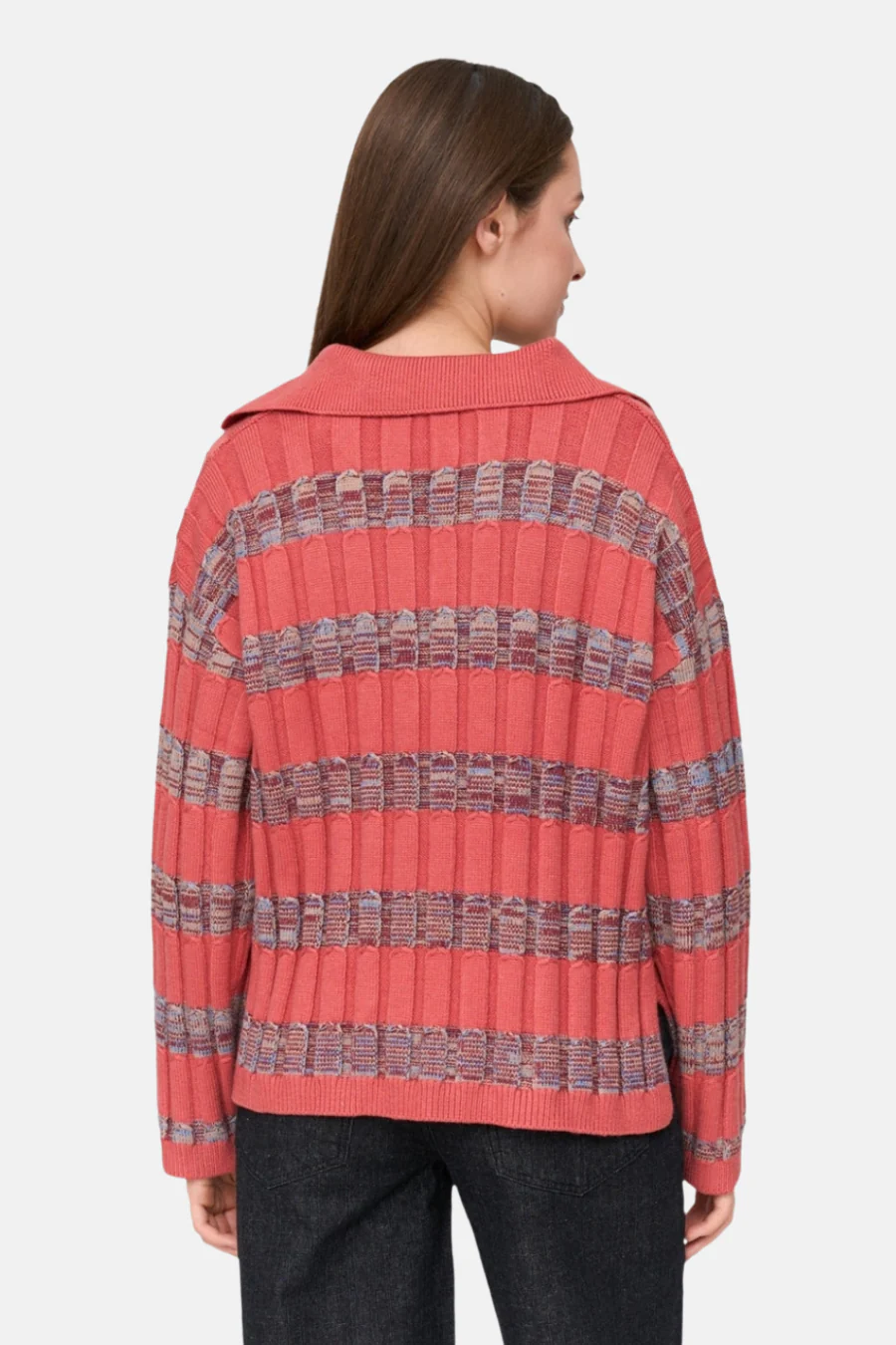 Pull met V-hals - roze - Image 3