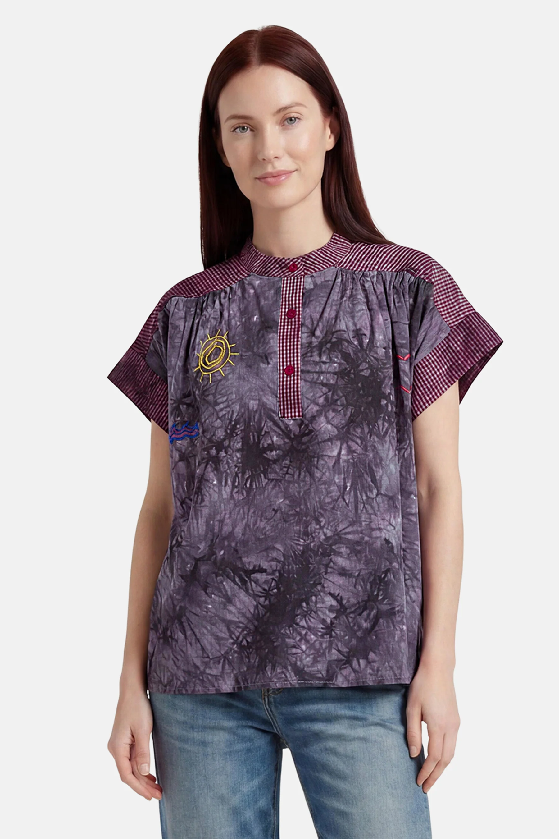 Blouse met korte mouwen - Multicolor