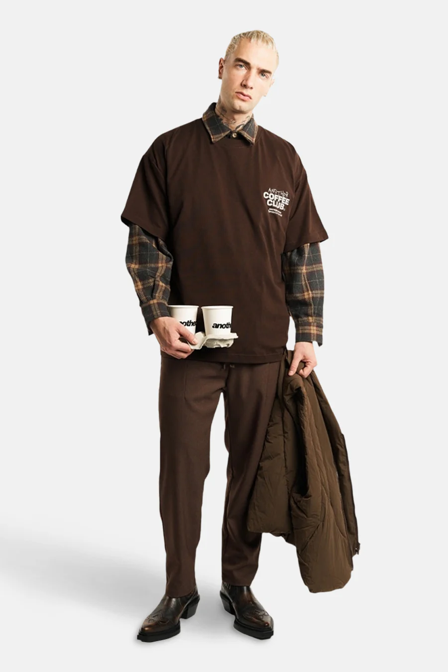 T-shirt met korte mouwen - bruin - Image 3
