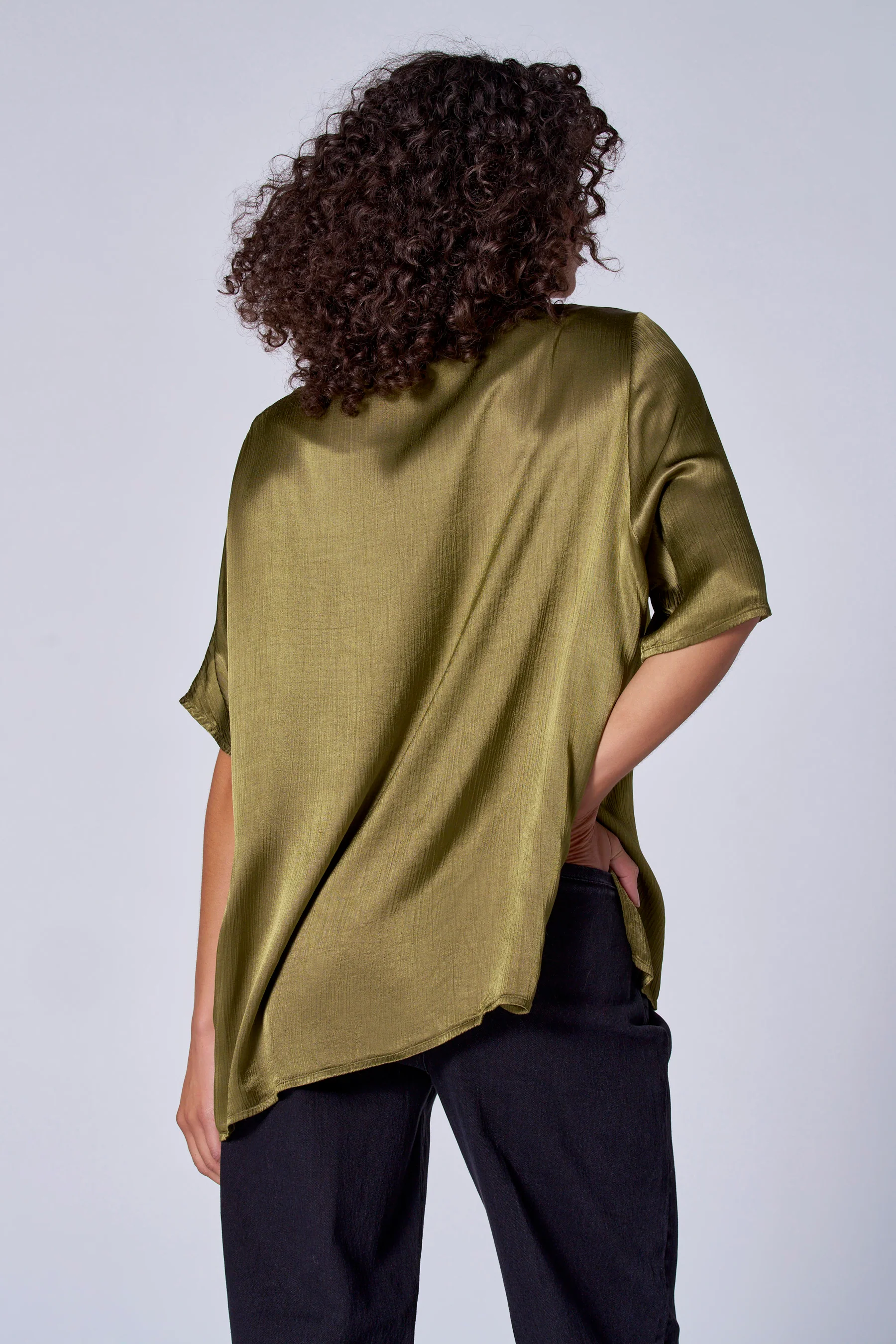 Blouse met korte mouwen - groen - Image 3