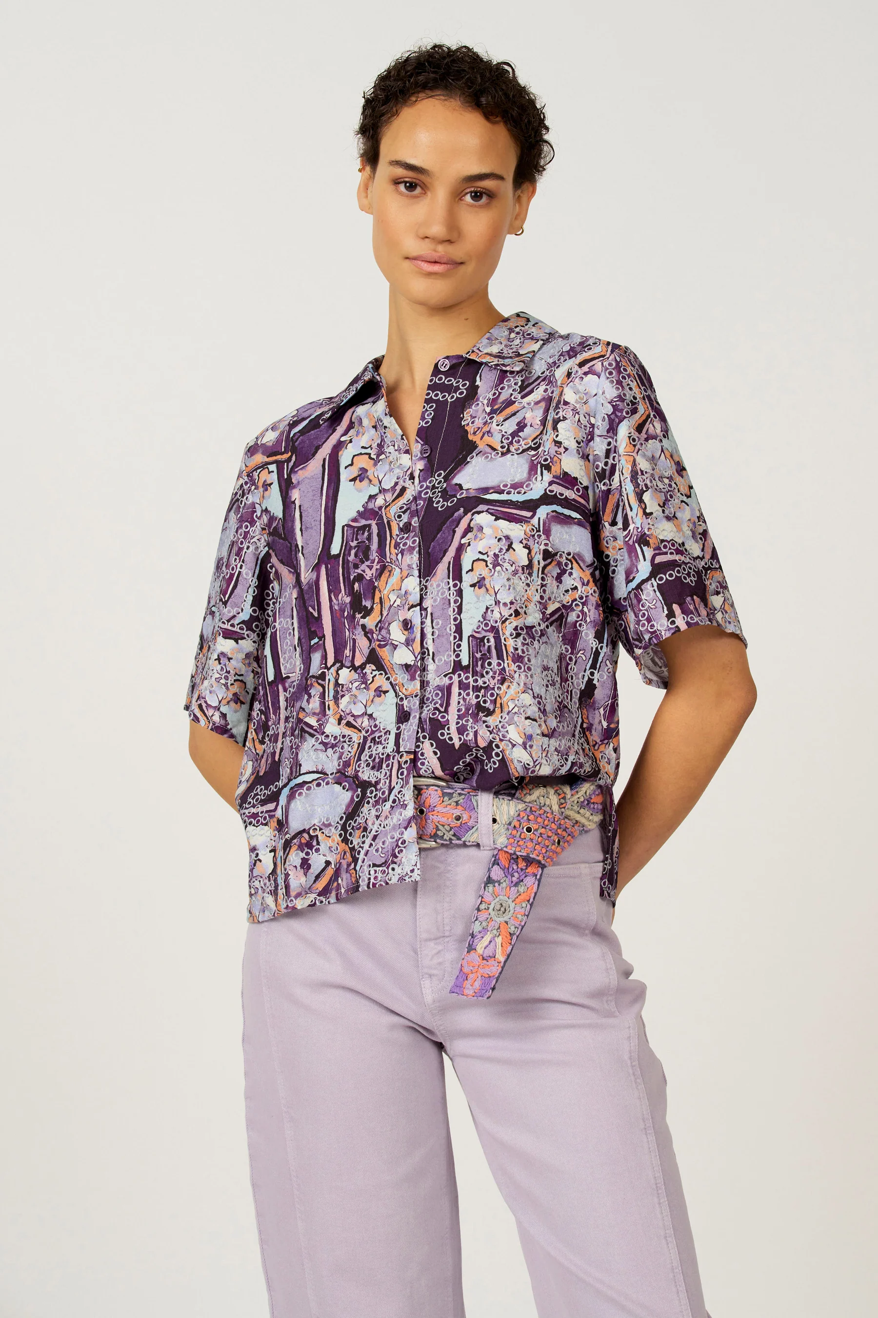 Blouse met korte mouwen - multicolor