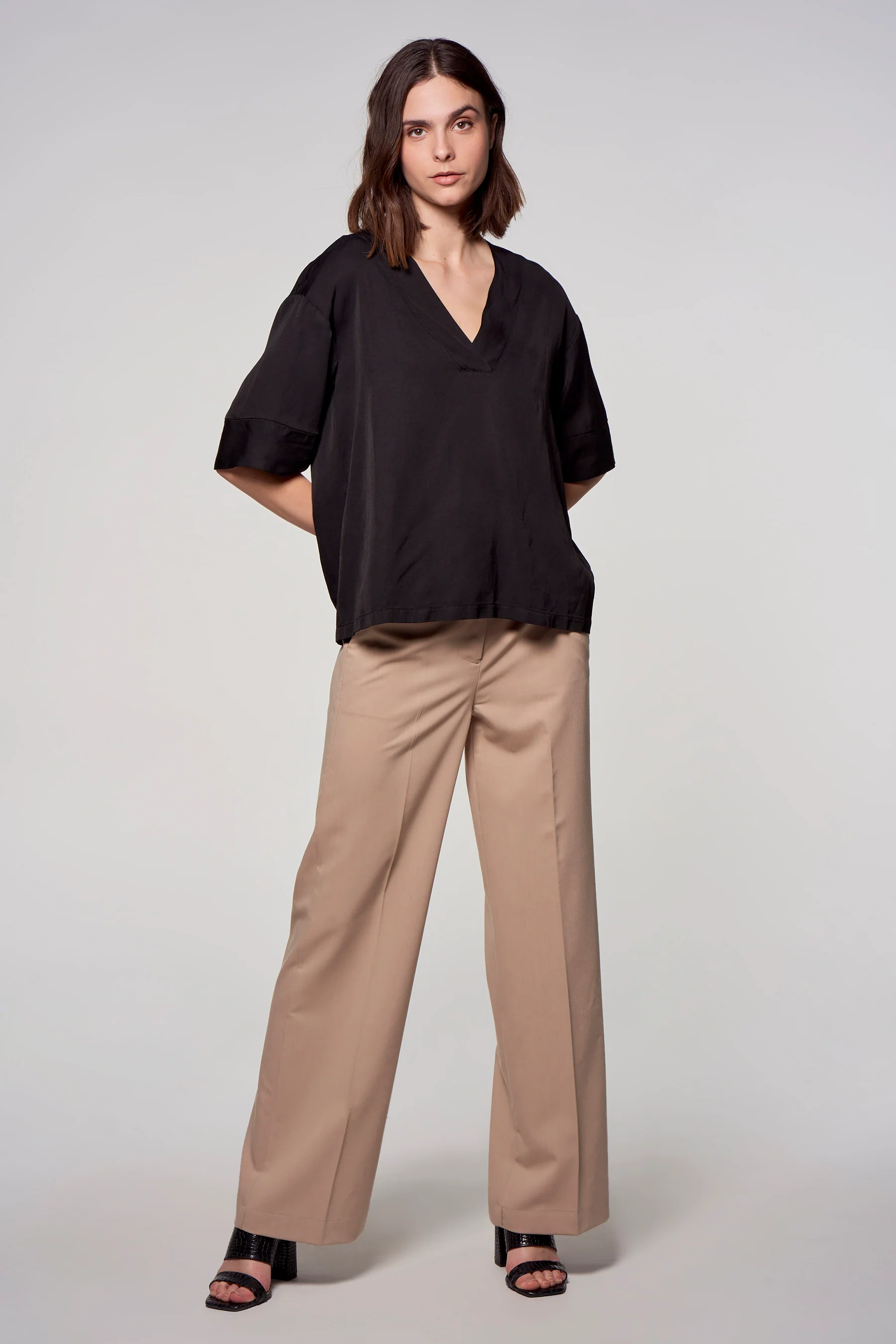 Blouse met korte mouwen - zwart - Image 2