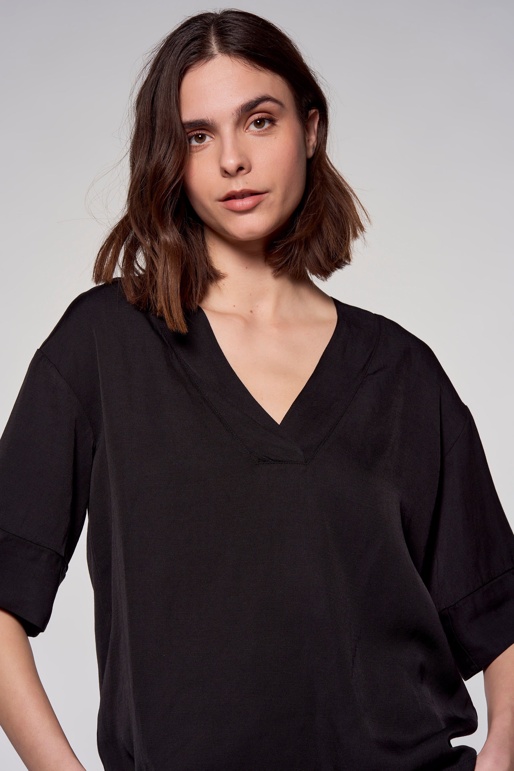 Blouse met korte mouwen - zwart - Image 4