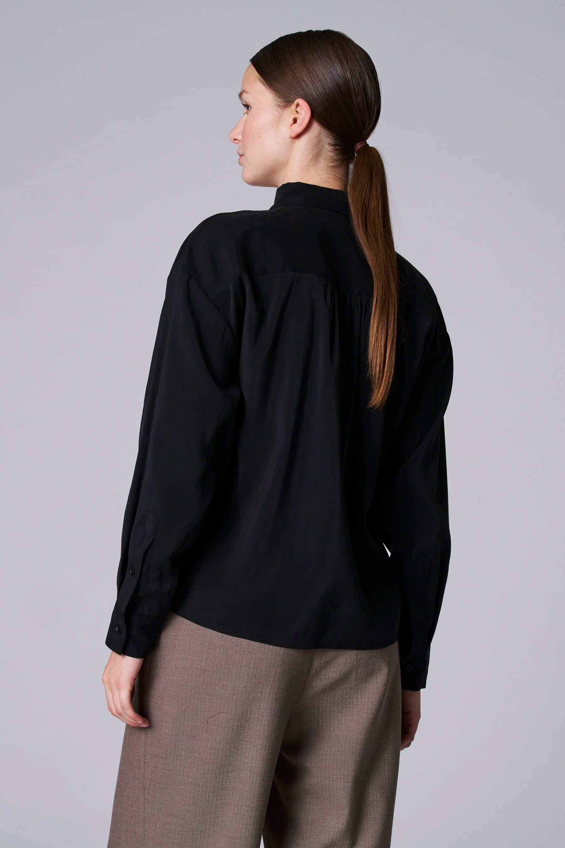 Blouse met lange mouwen - Zwart - Image 3