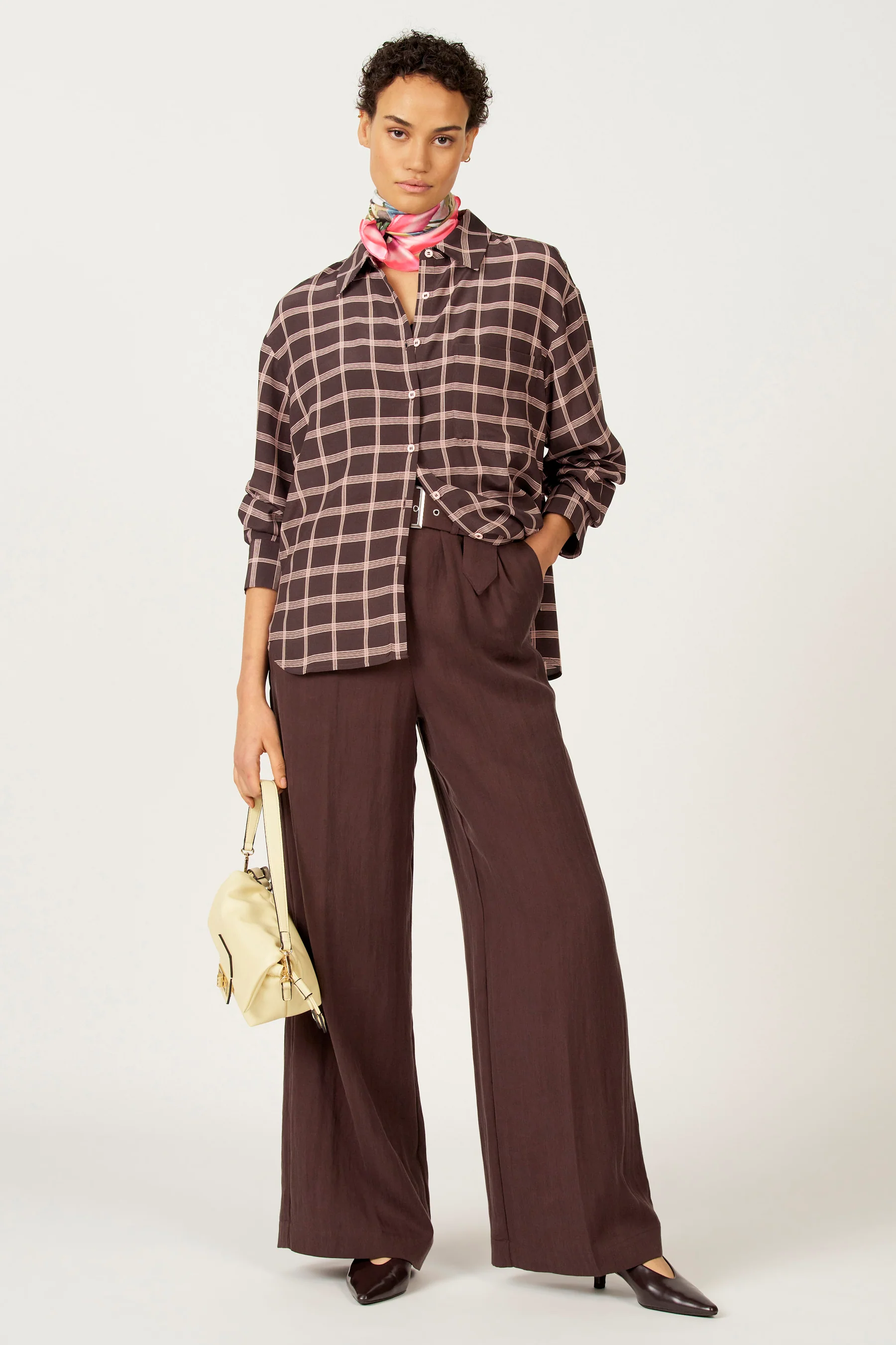 Blouse met lange mouwen - bruin - Image 2