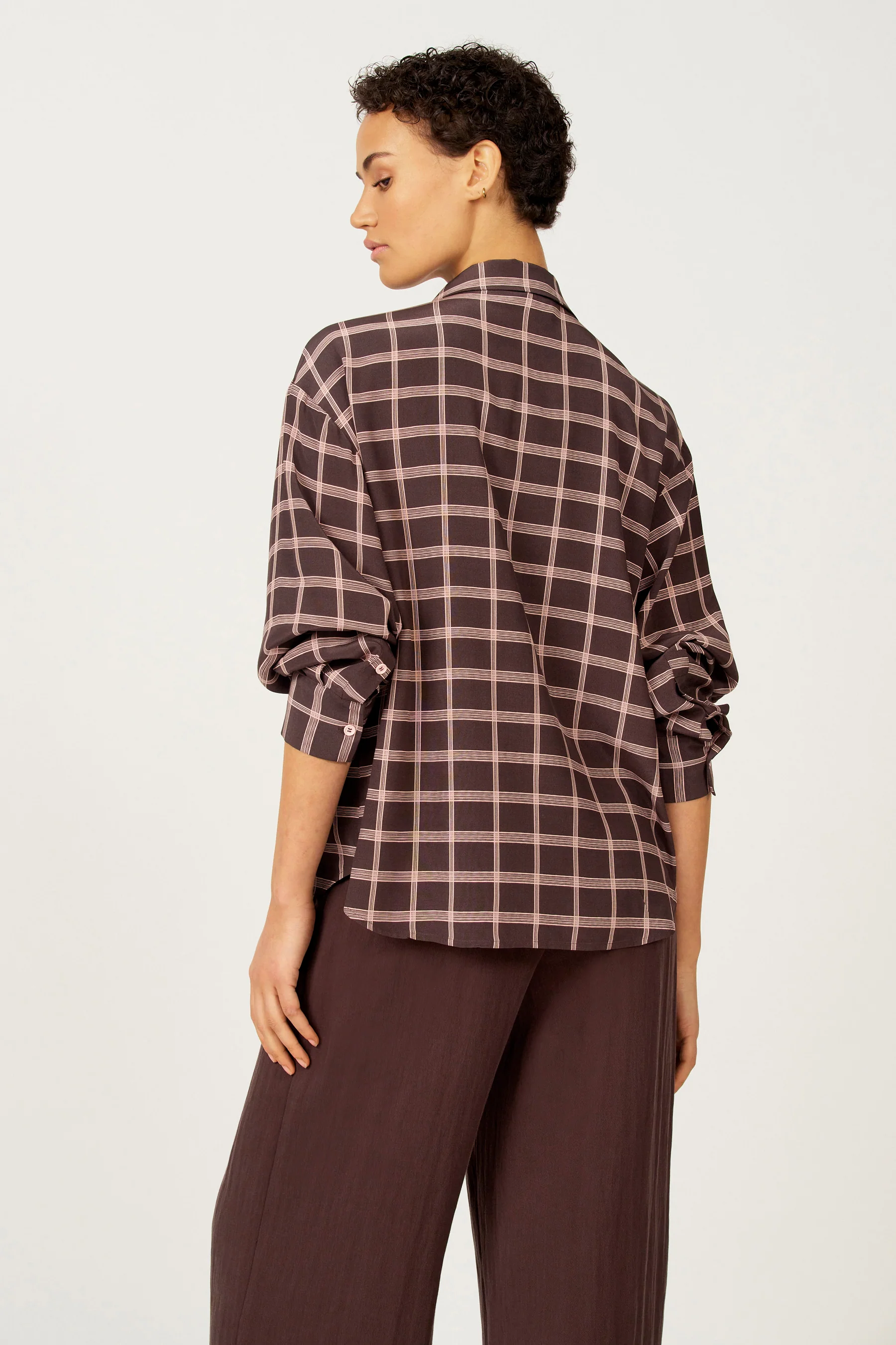 Blouse met lange mouwen - bruin - Image 3