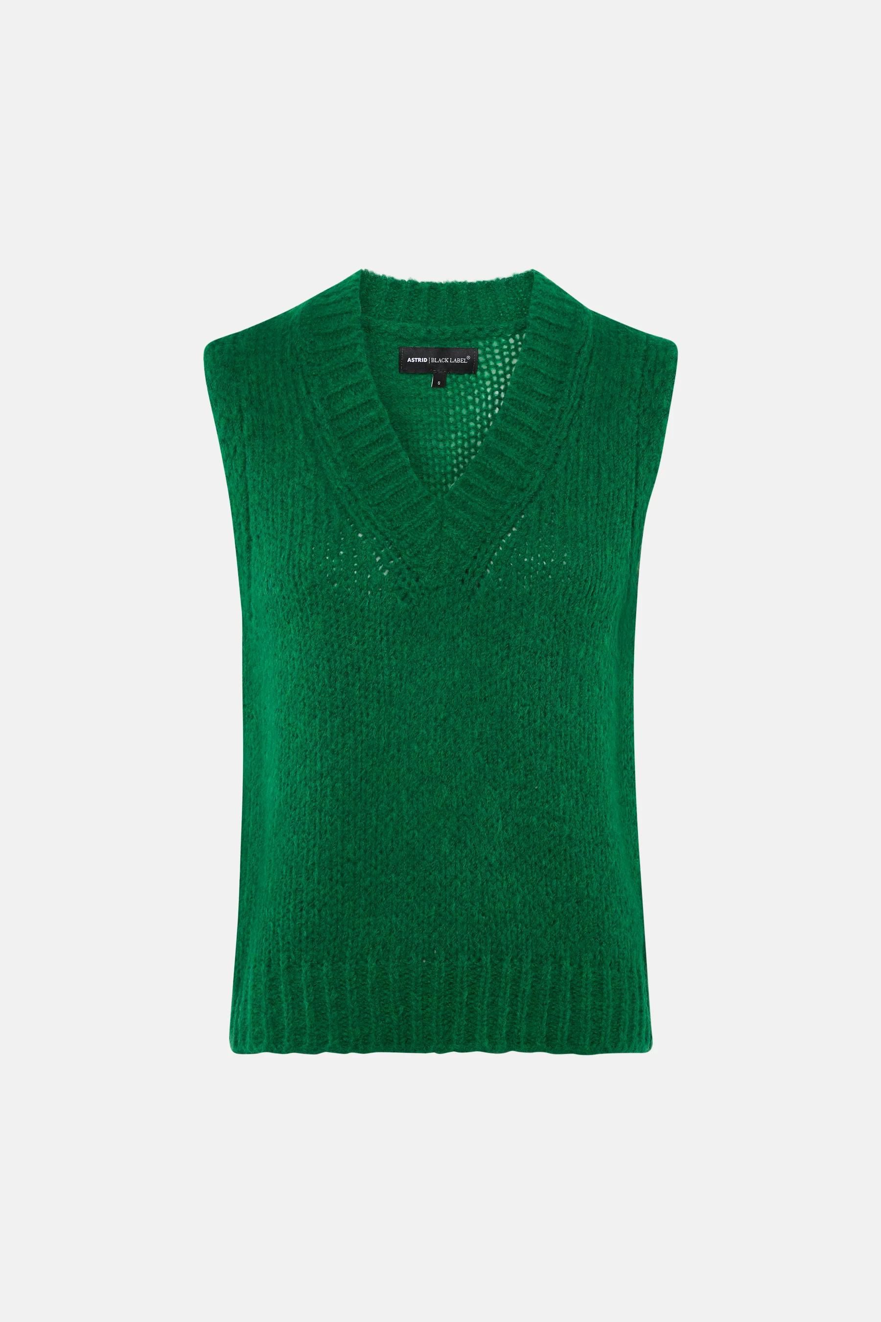 Giletkorte zonder mouw - groen
