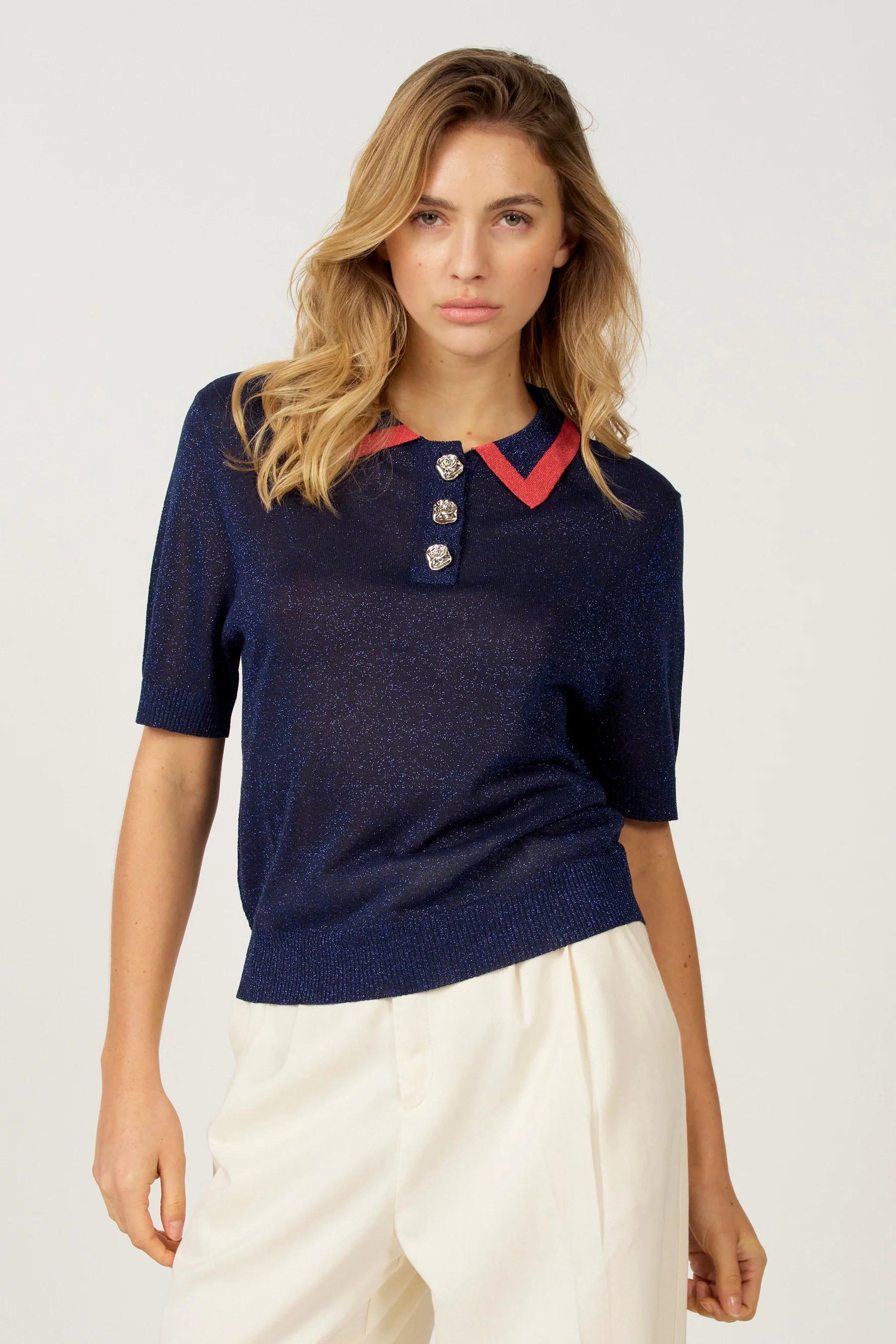 Polo met korte mouwen - blauw
