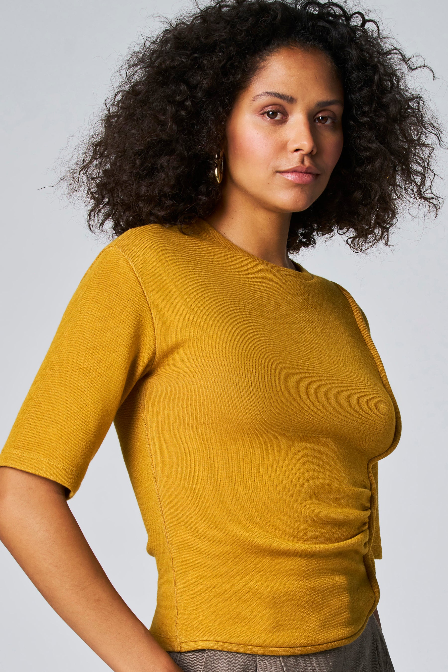 T-shirt met korte mouwen - Geel - Image 4