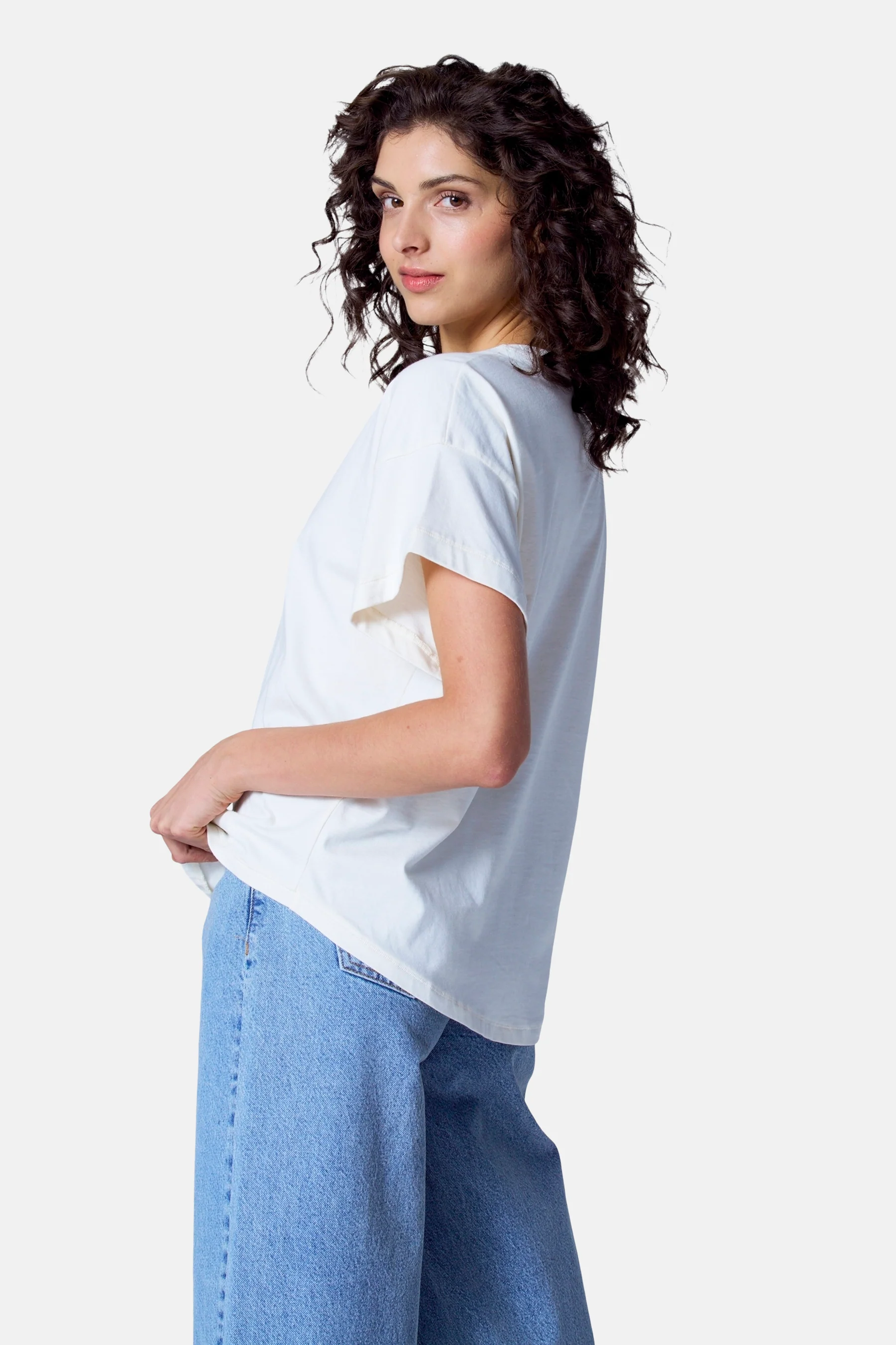 T-shirt met korte mouwen - ecru - Image 4