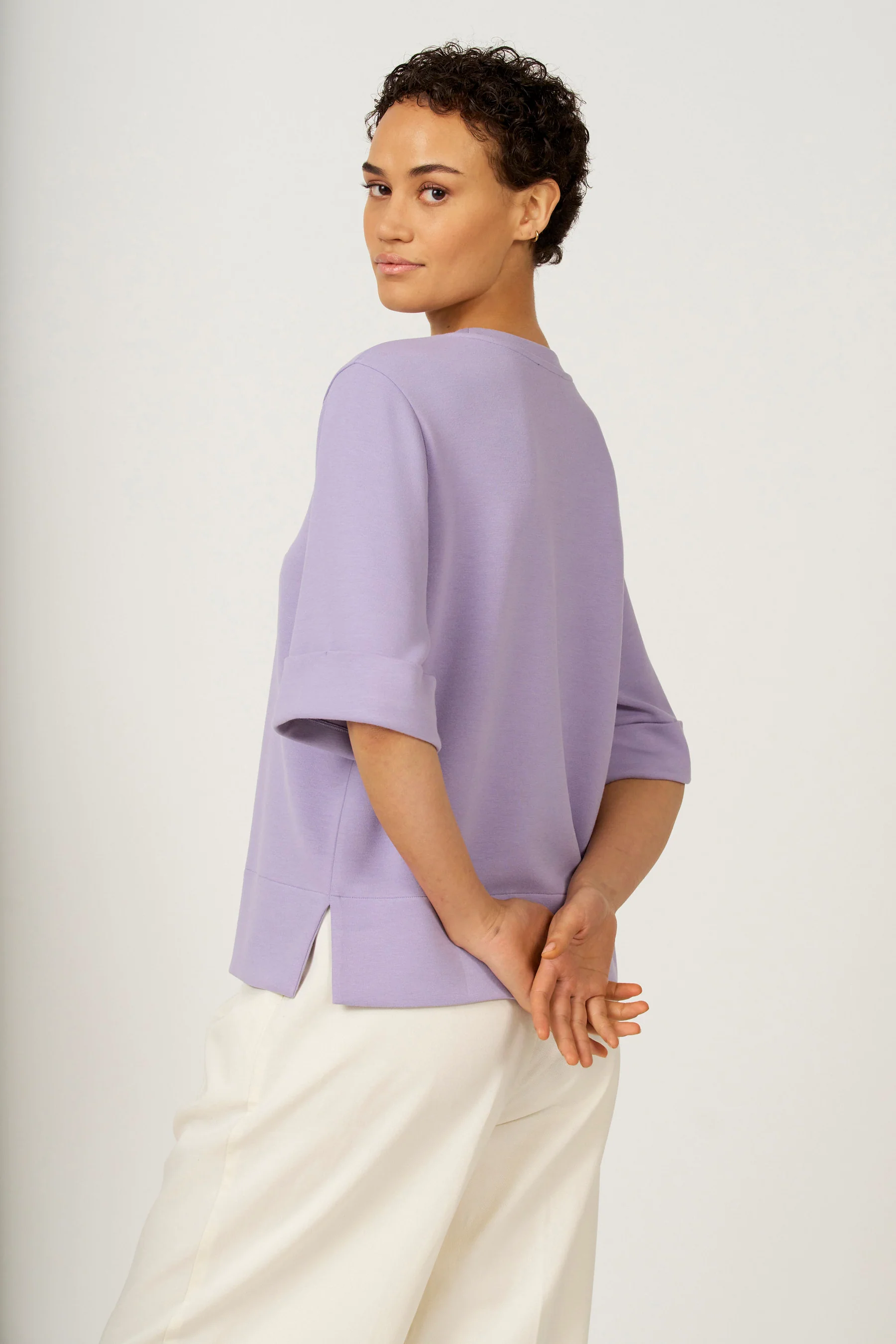 T-shirt met korte mouwen - paars - Image 4