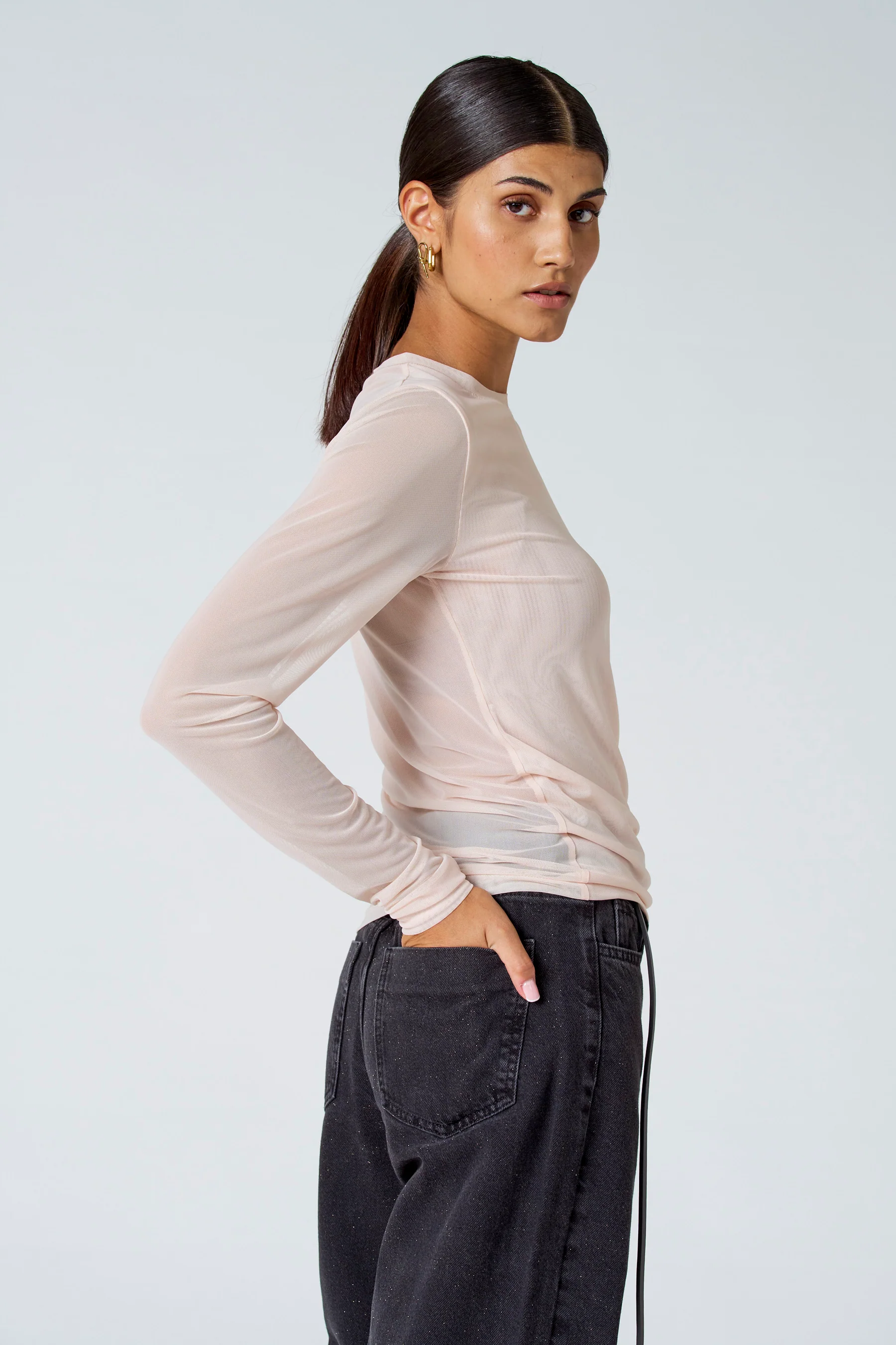 T-shirt met lange mouwen - ecru - Image 4