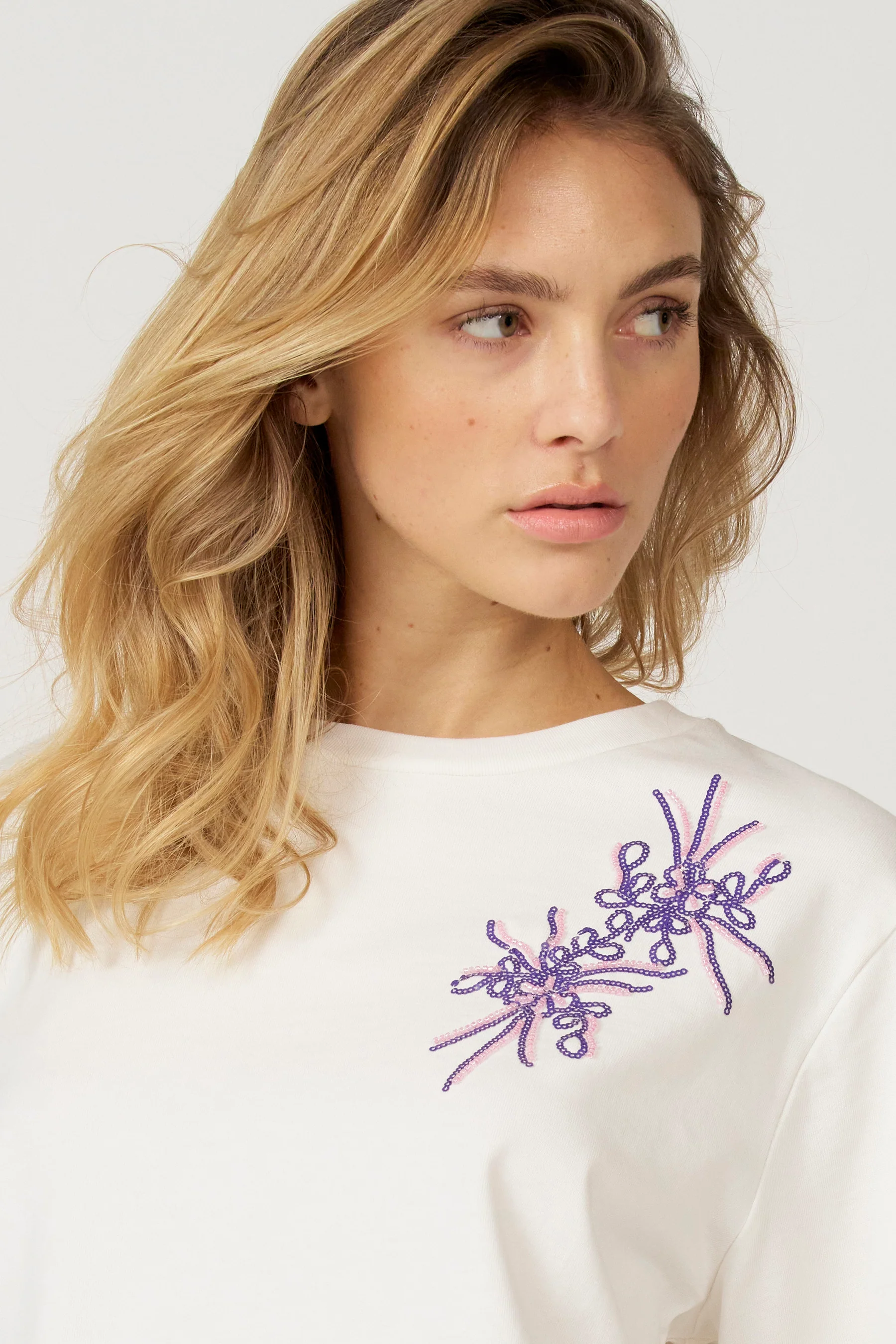T-shirt met lange mouwen - ecru - Image 4