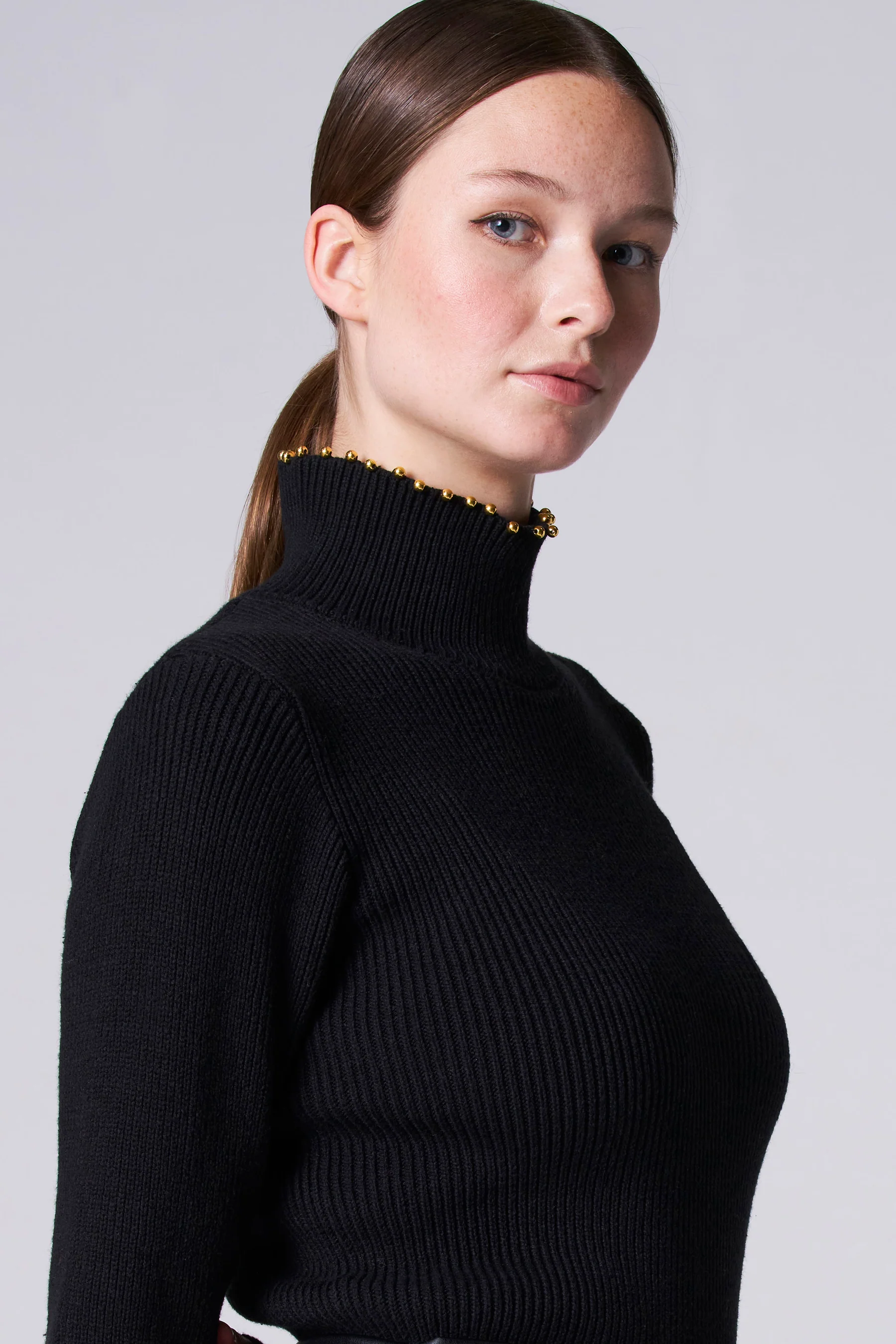 Pull met rolkraag - Zwart - Image 3