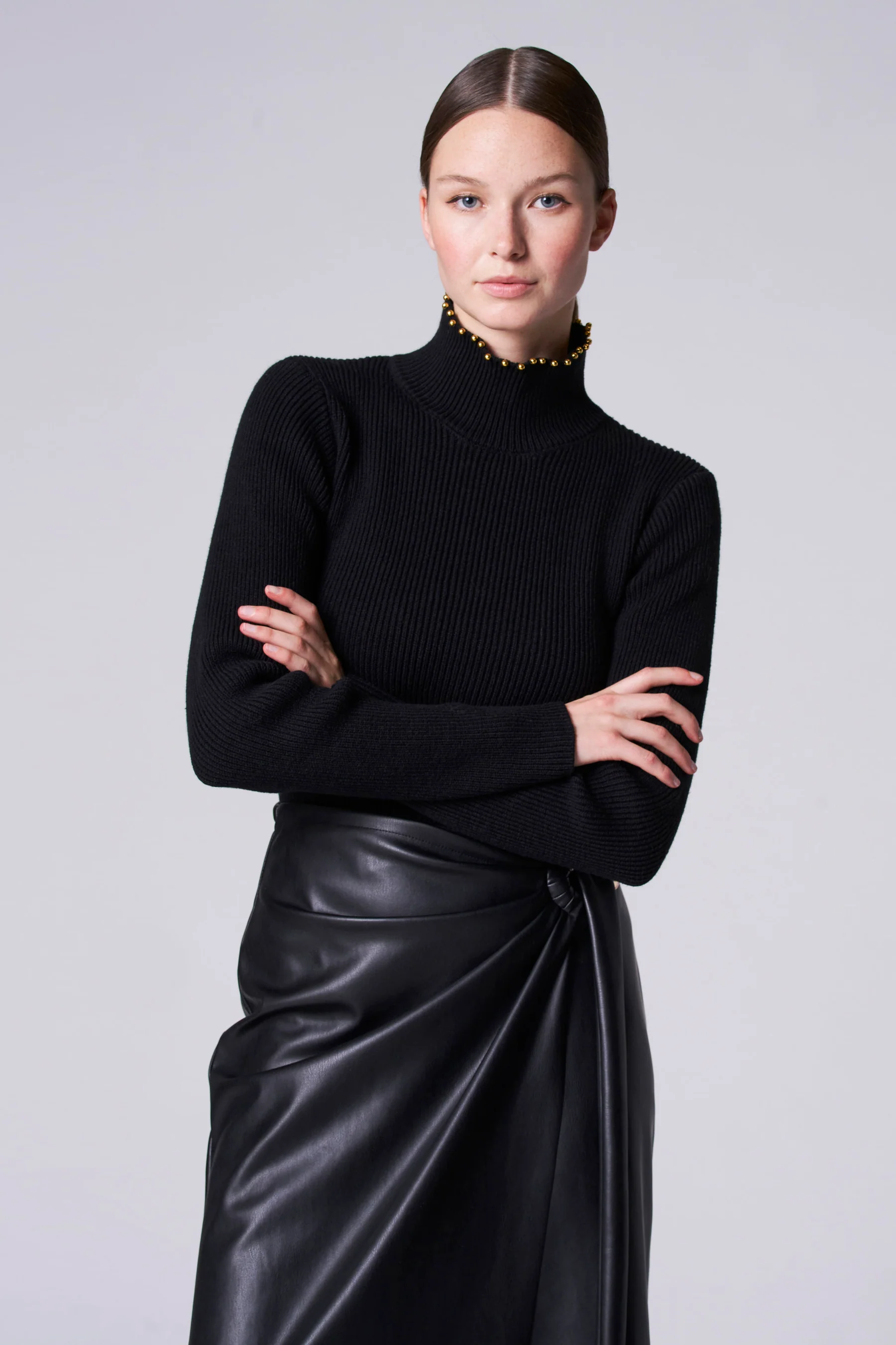 Pull met rolkraag - Zwart - Image 4