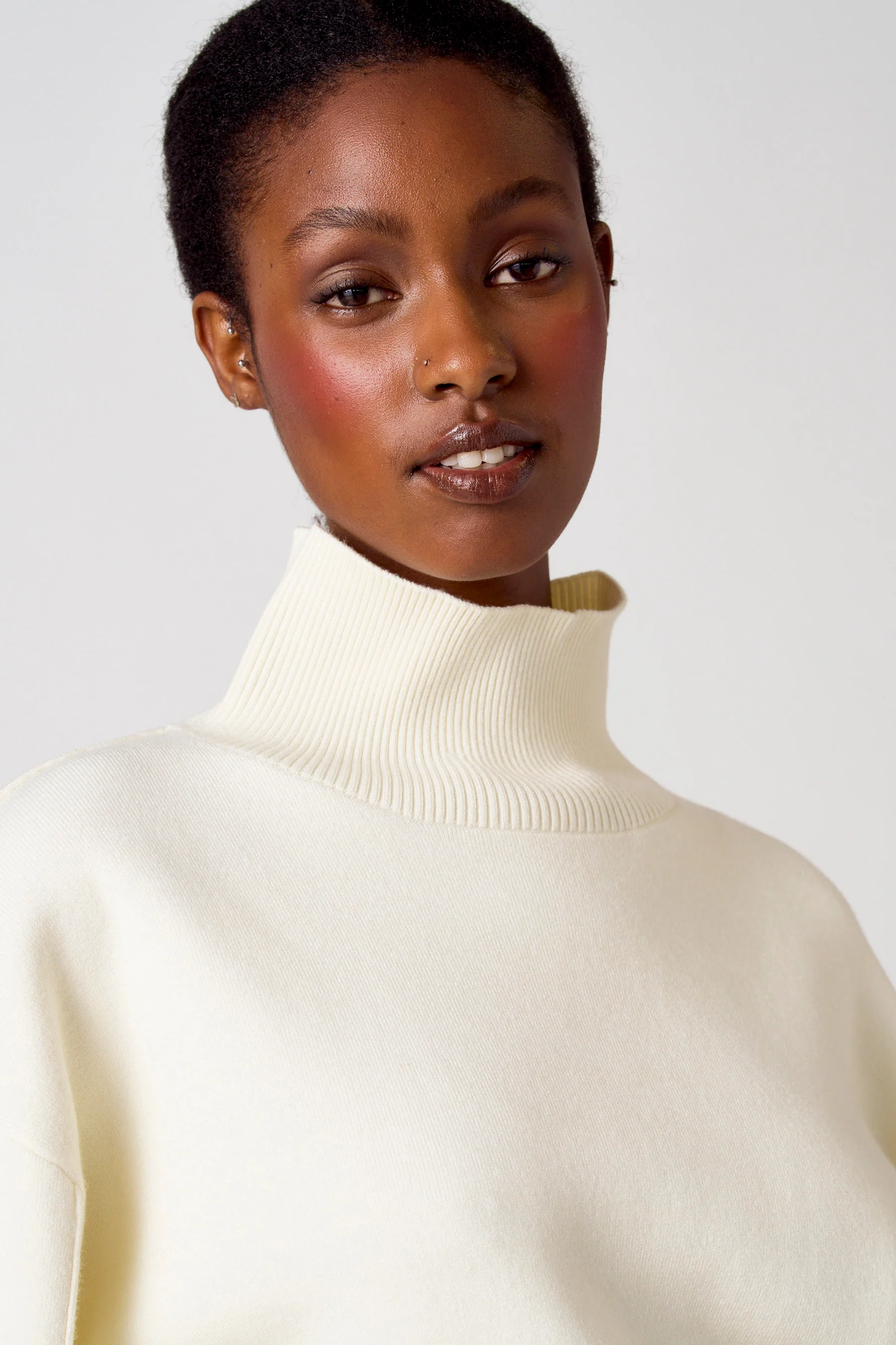 Pull met rolkraag - ecru - Image 5