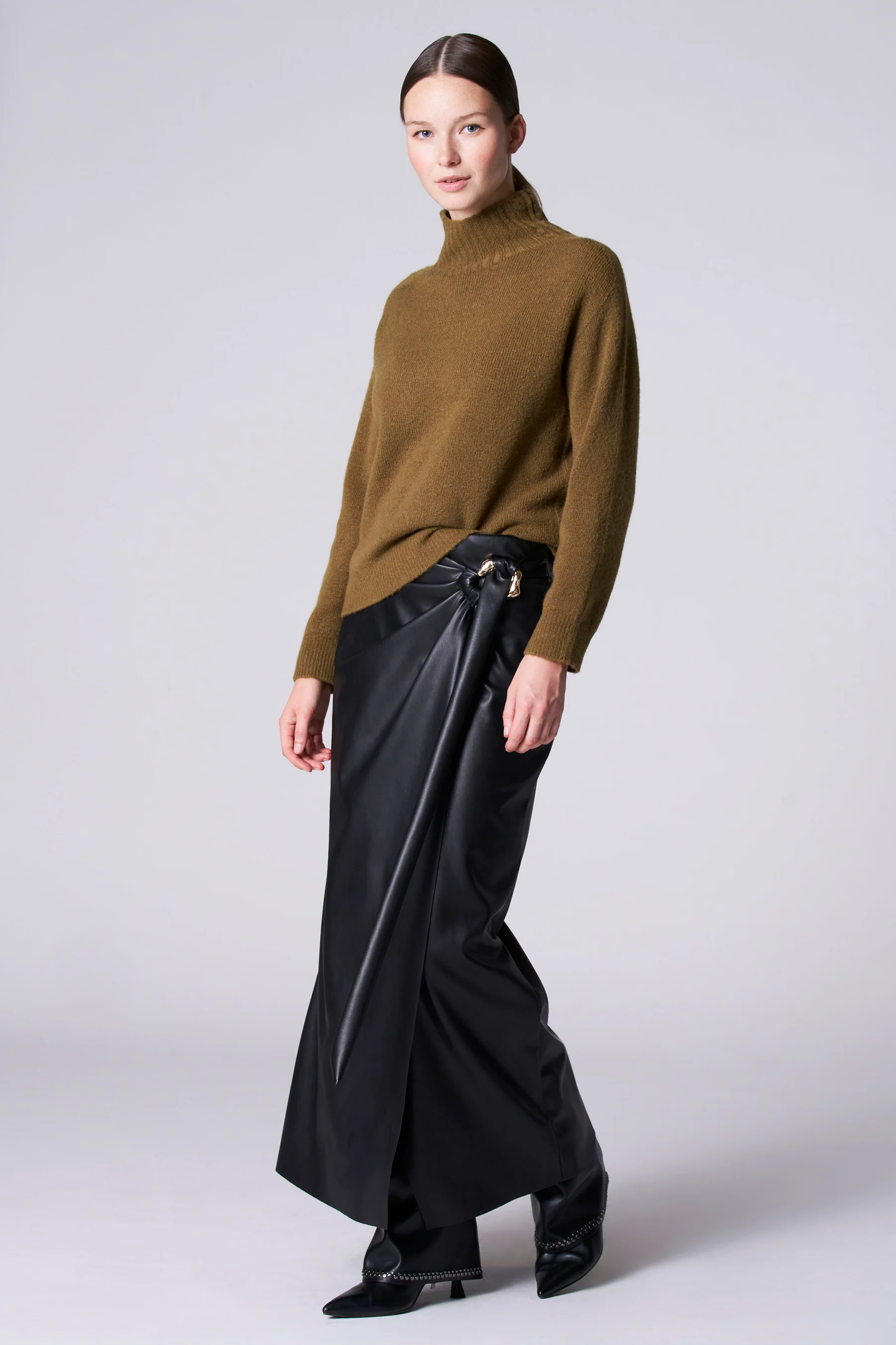 Pull met rolkraag - groen - Image 2