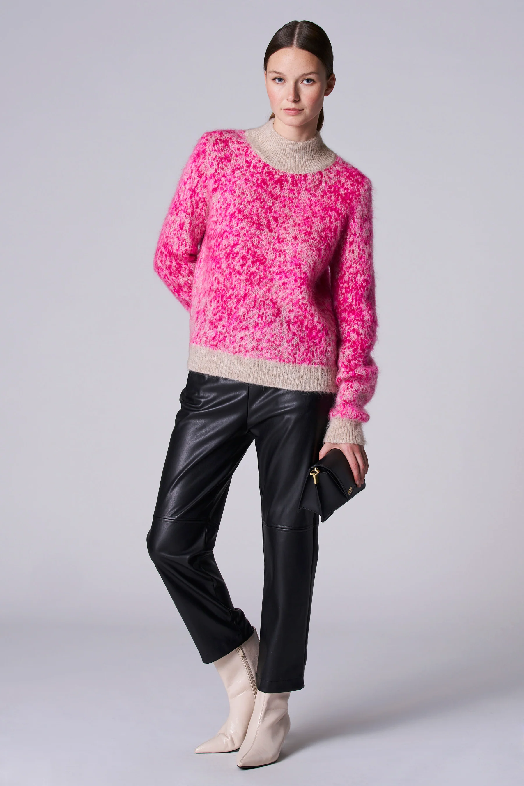 Pull met rolkraag - roze - Image 2