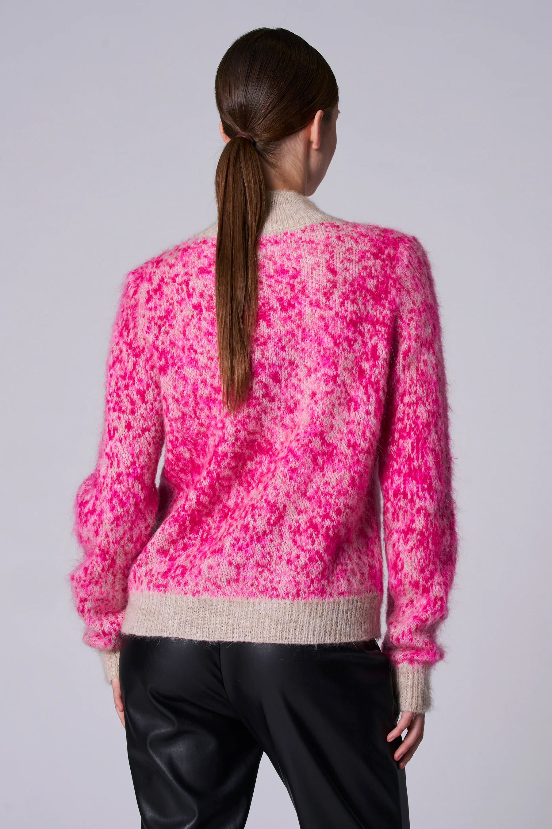 Pull met rolkraag - roze - Image 3