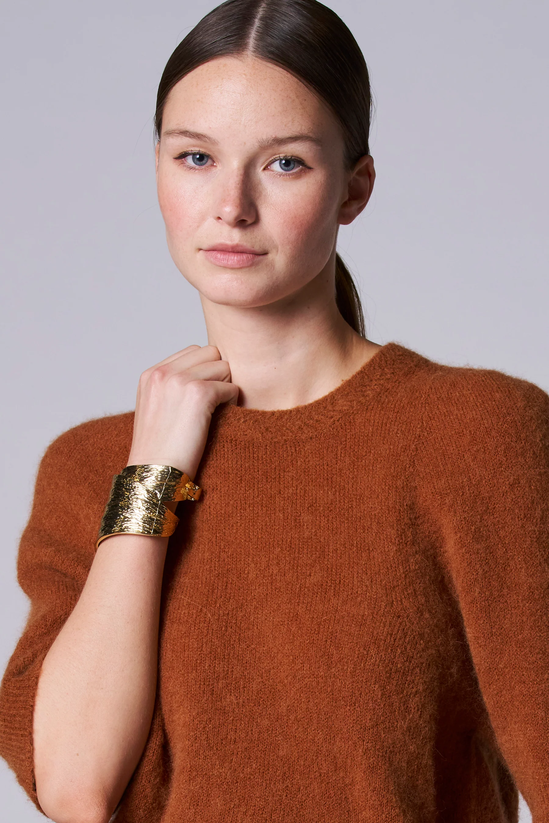 Pull met ronde hals - Bruin - Image 4