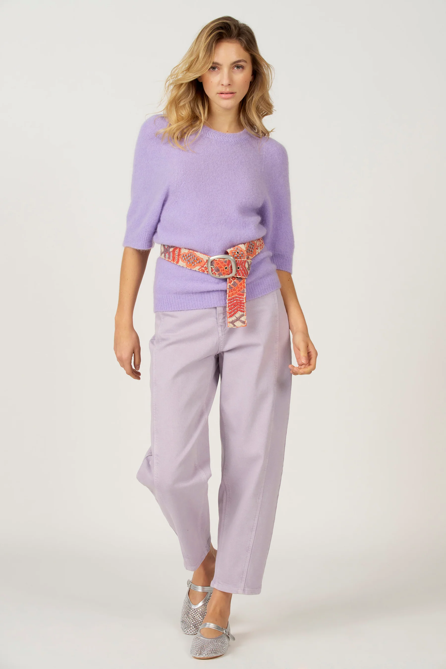 Pull met ronde hals - paars - Image 2