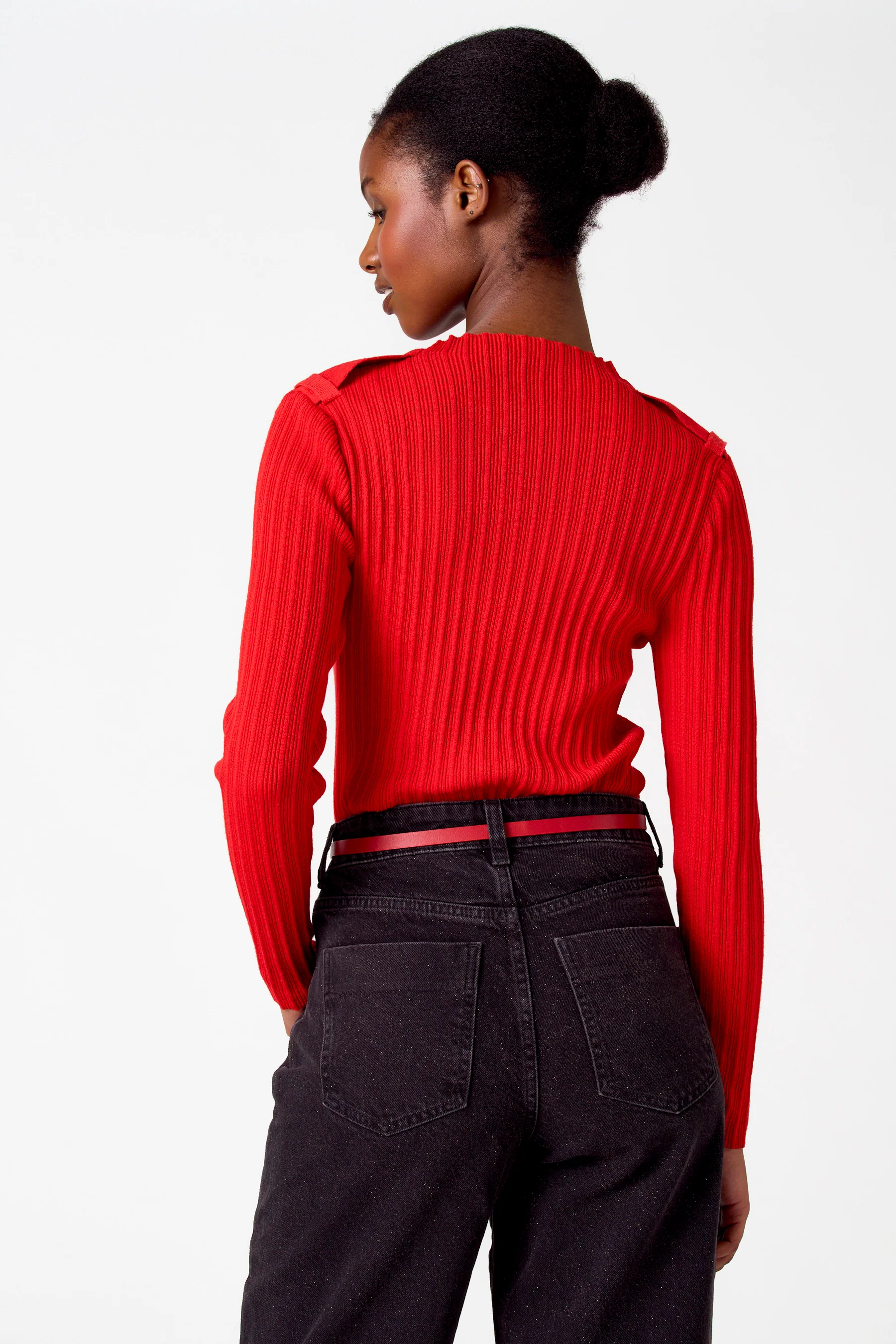 Pull met ronde hals - Rood - Image 4