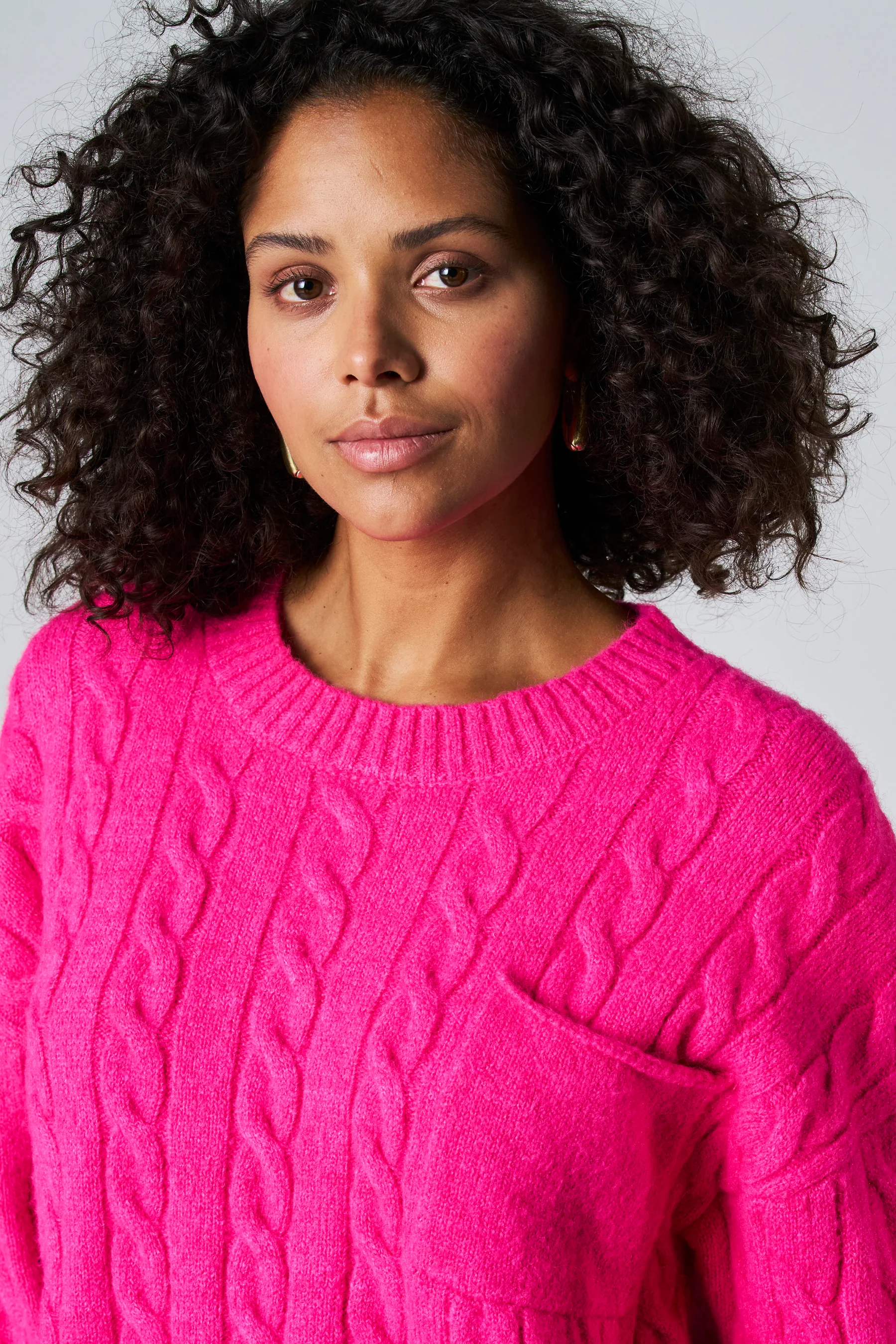 Pull met ronde hals - roze - Image 6