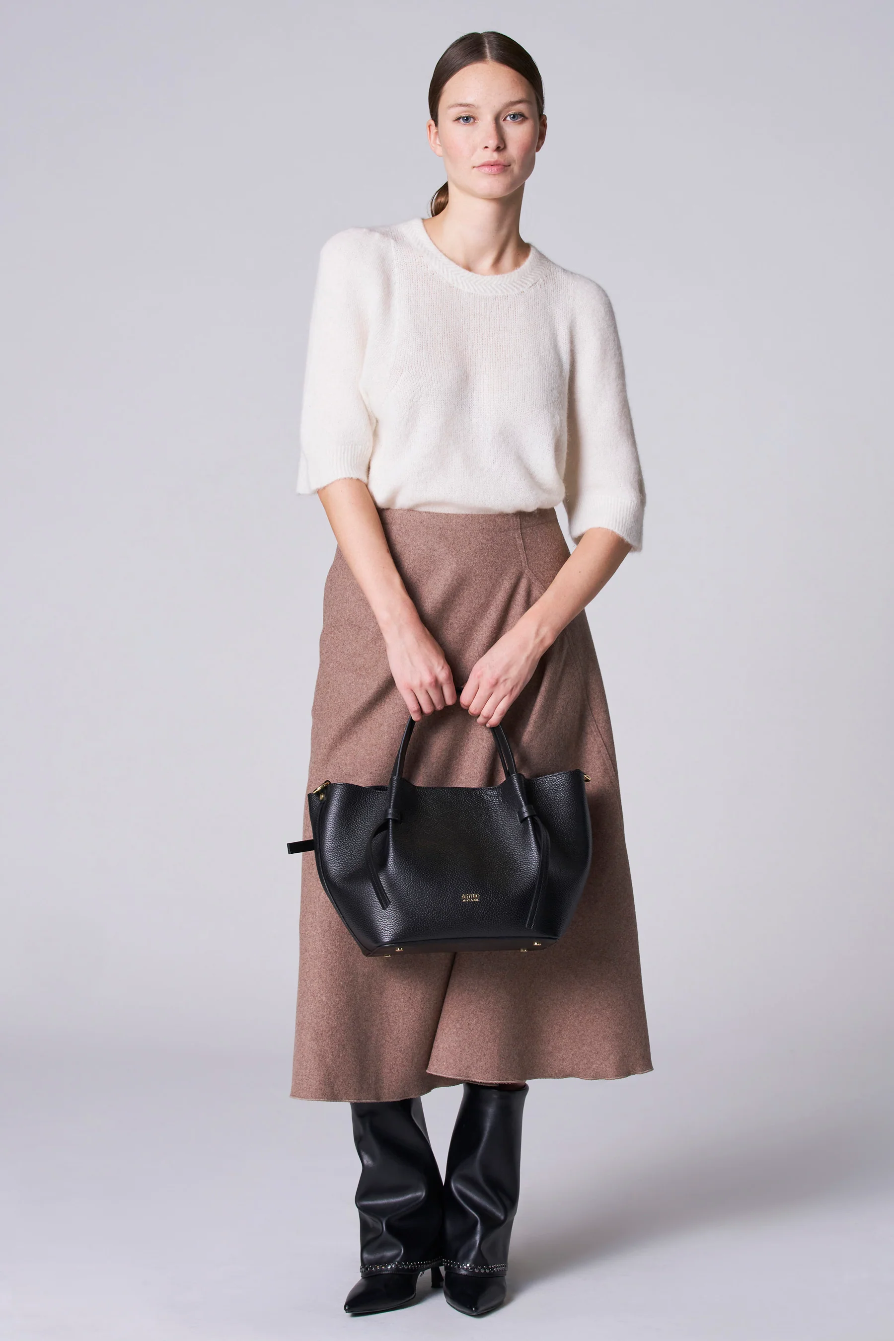 Pull met ronde hals - wit - Image 2