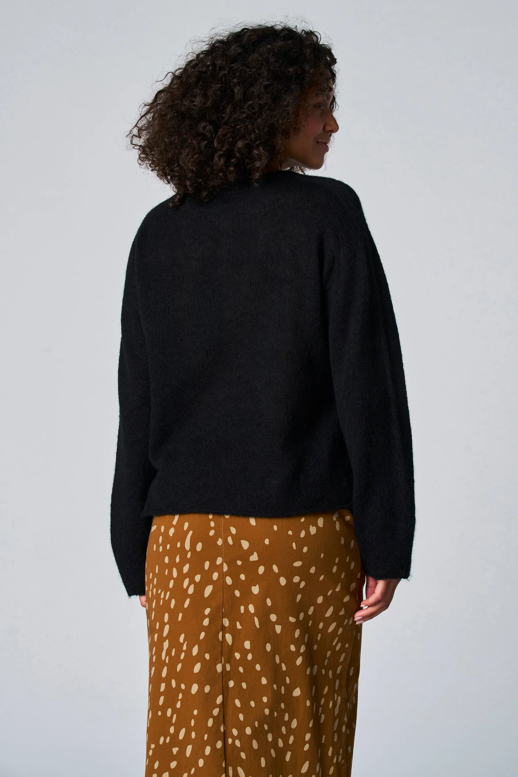 Pull met ronde hals - zwart - Image 2
