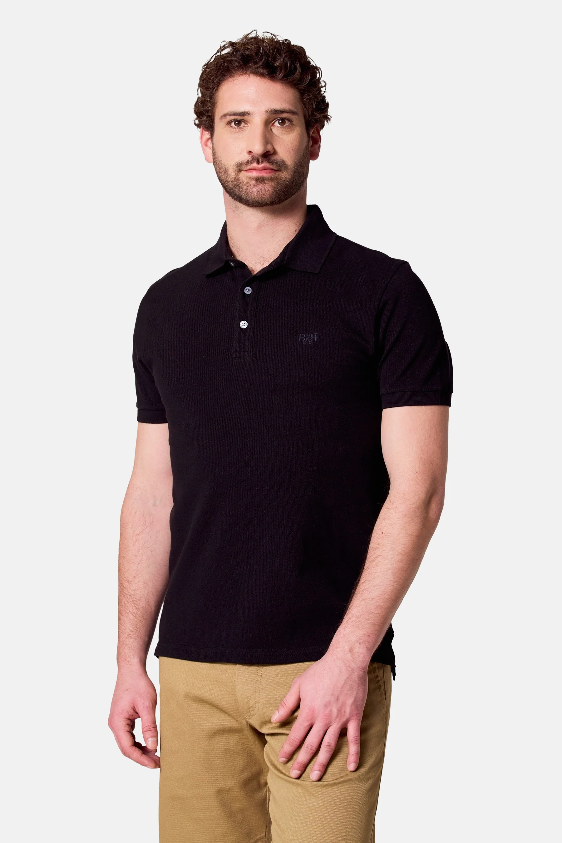 Polo met korte mouwen - zwart - Image 3
