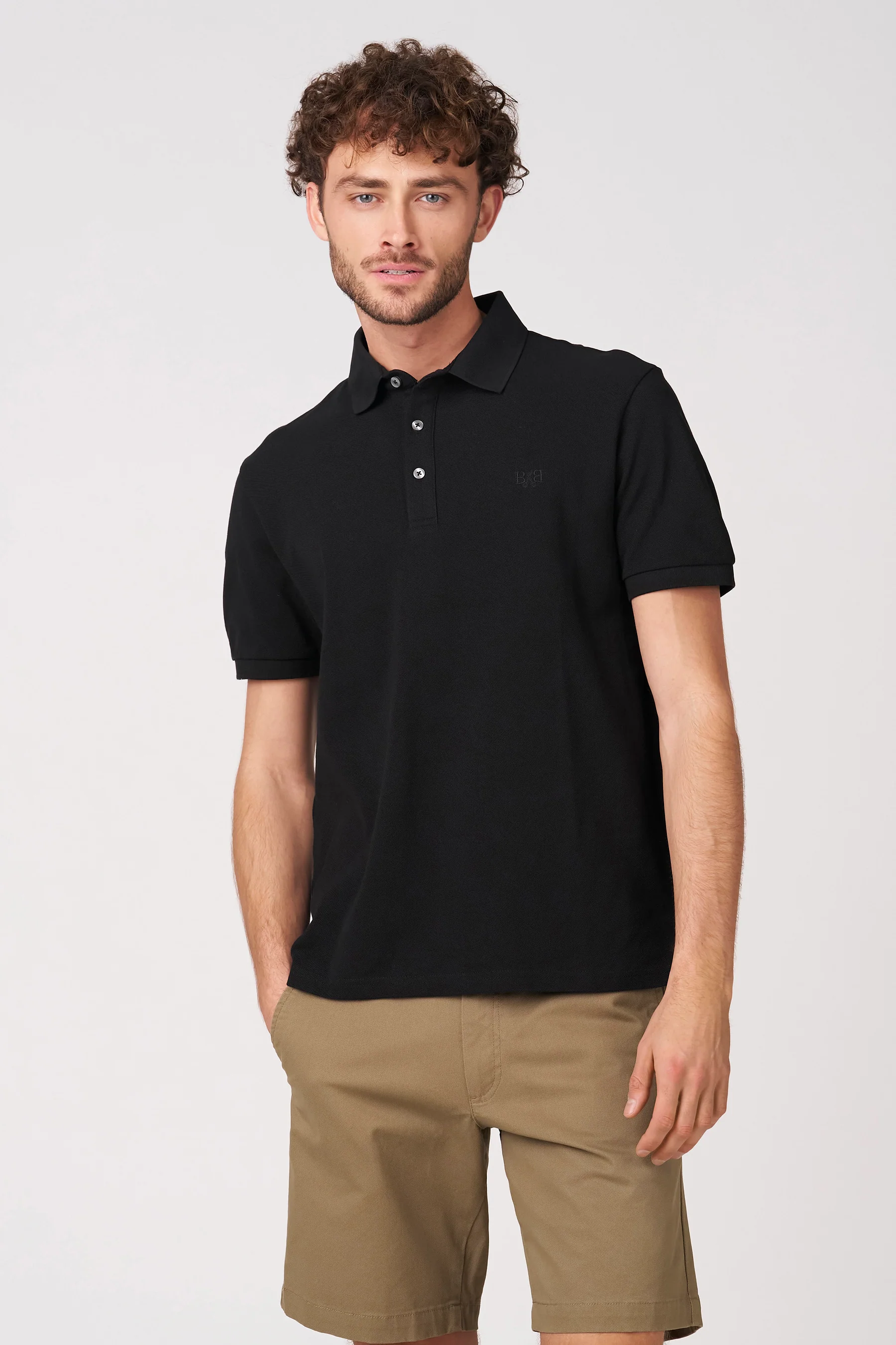 Polo met korte mouwen - zwart