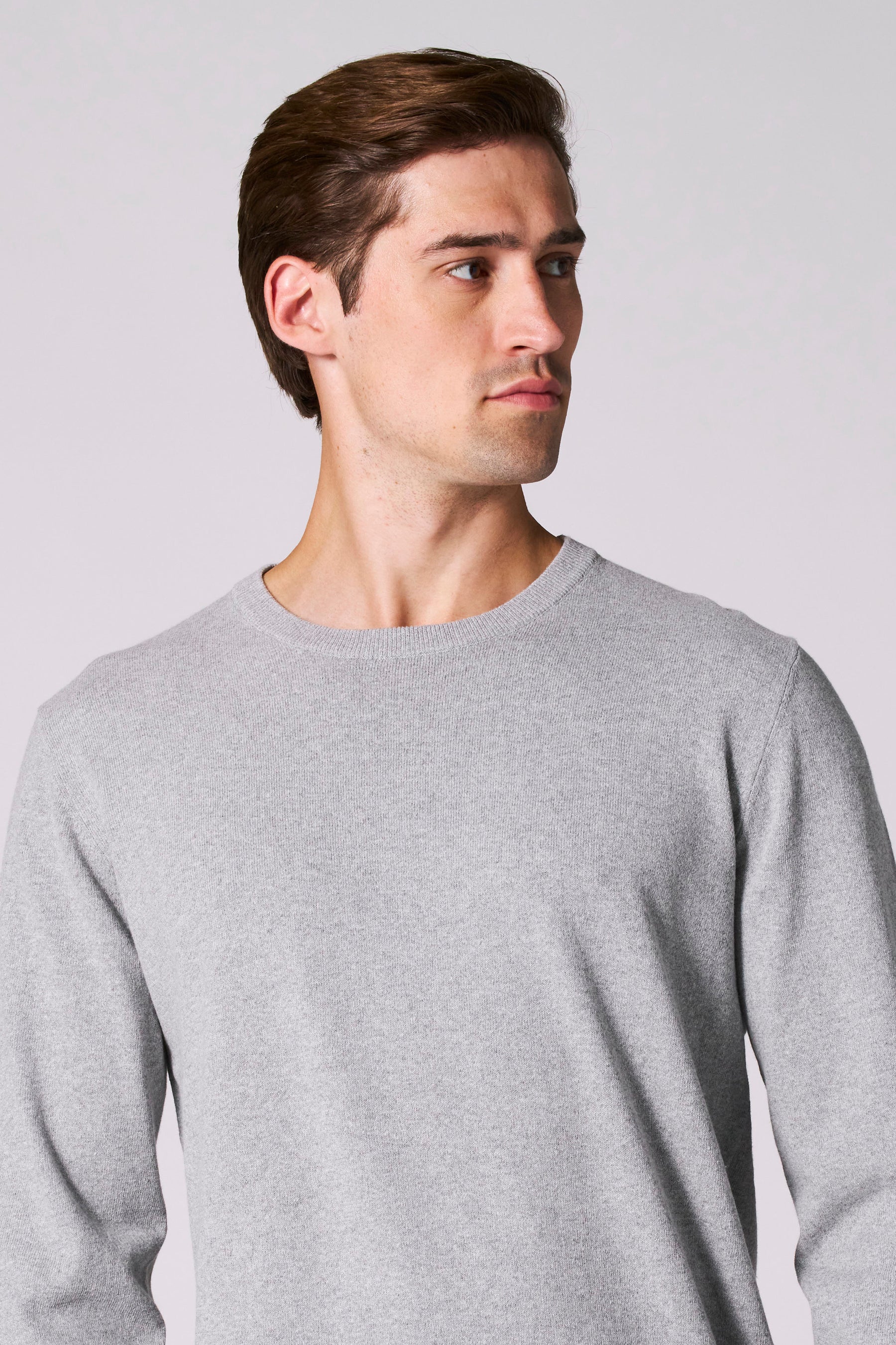 Pull met ronde hals - grijs - Image 8