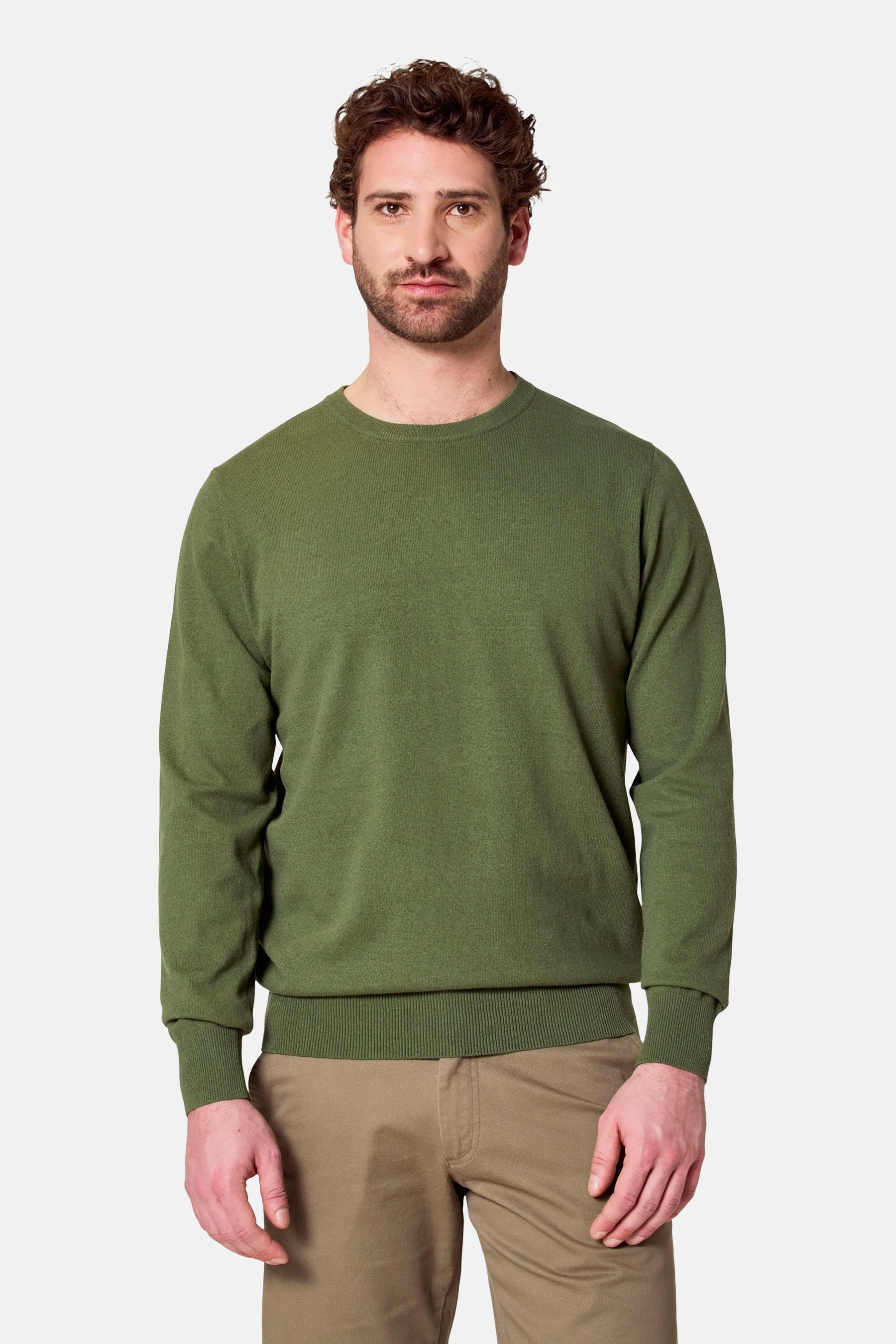 Pull met ronde hals - groen