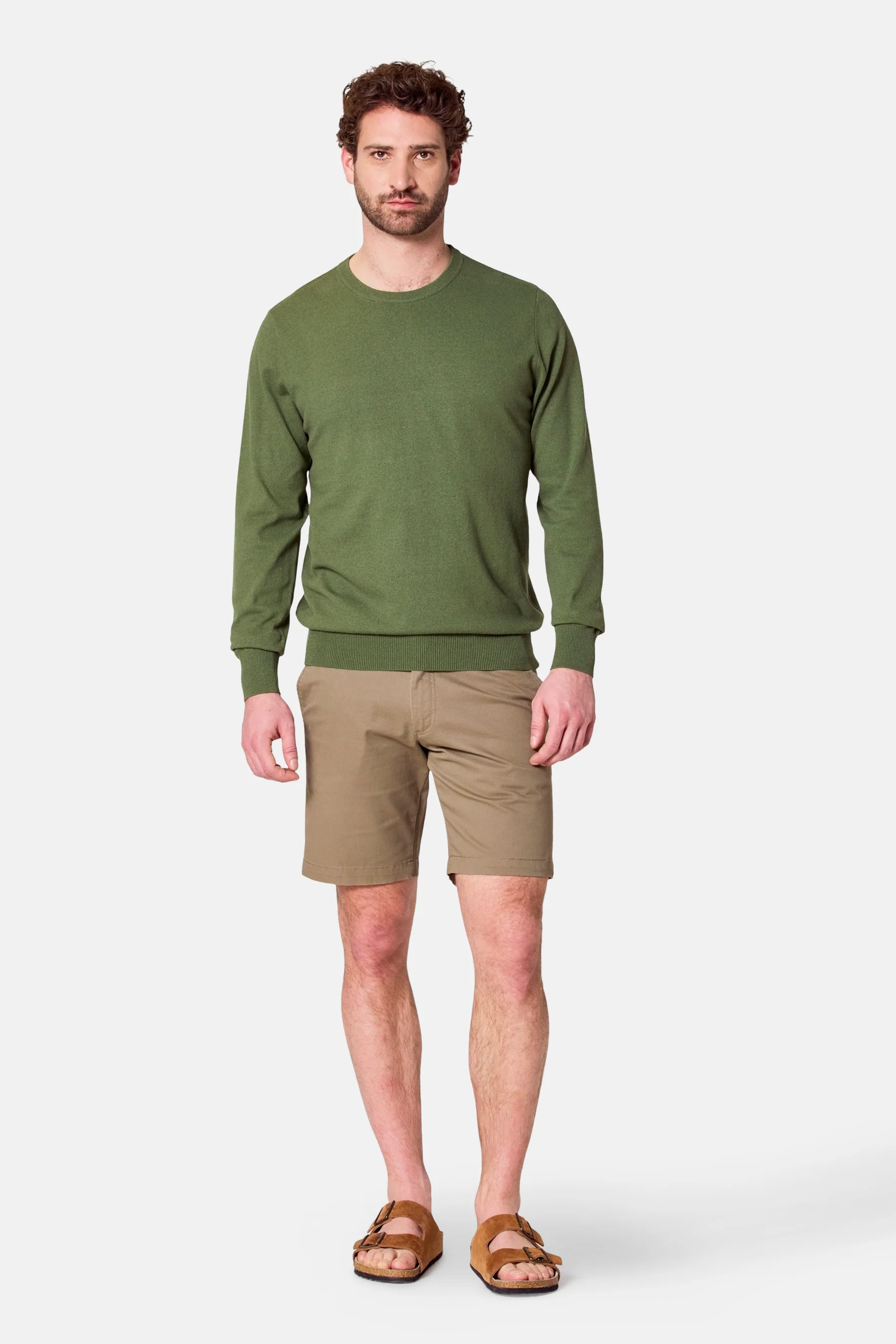 Pull met ronde hals - groen - Image 2