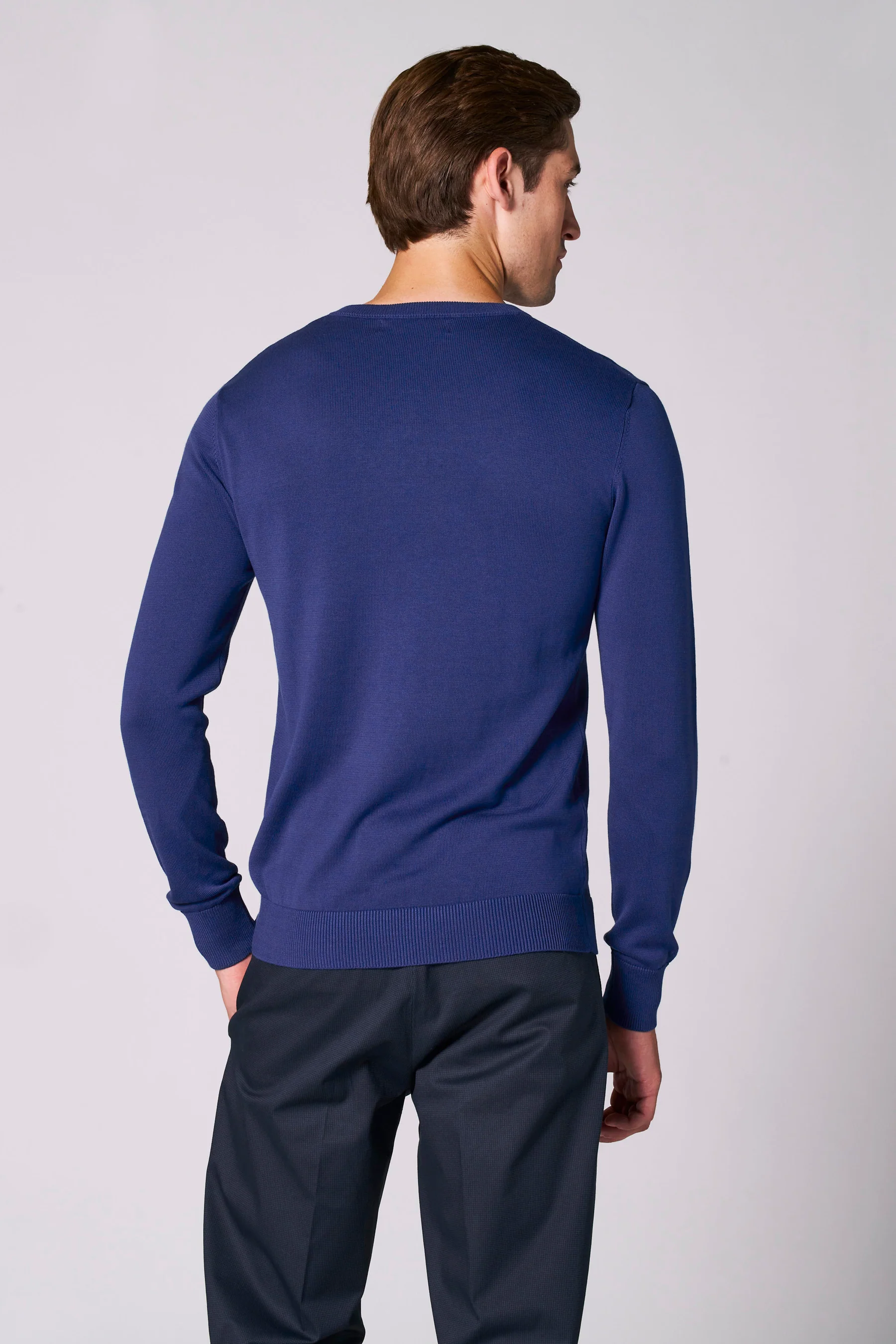 Pull met V-hals - blauw - Image 3
