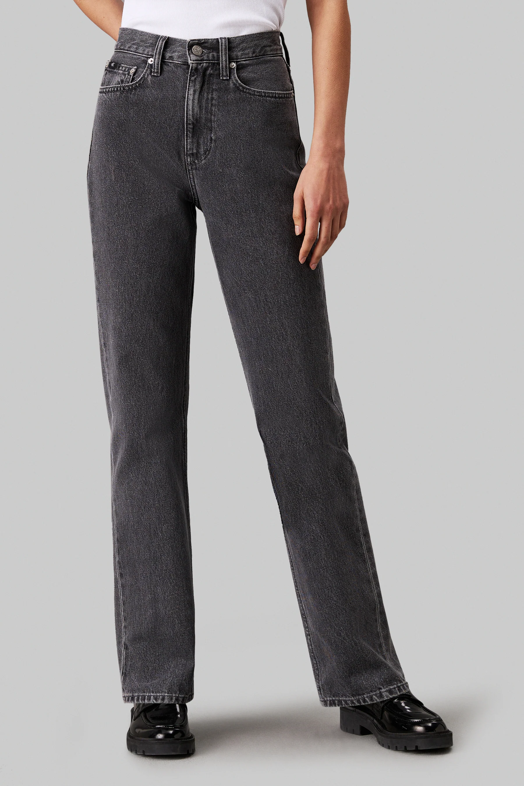 Straight jeans - light grey denim - Image 5