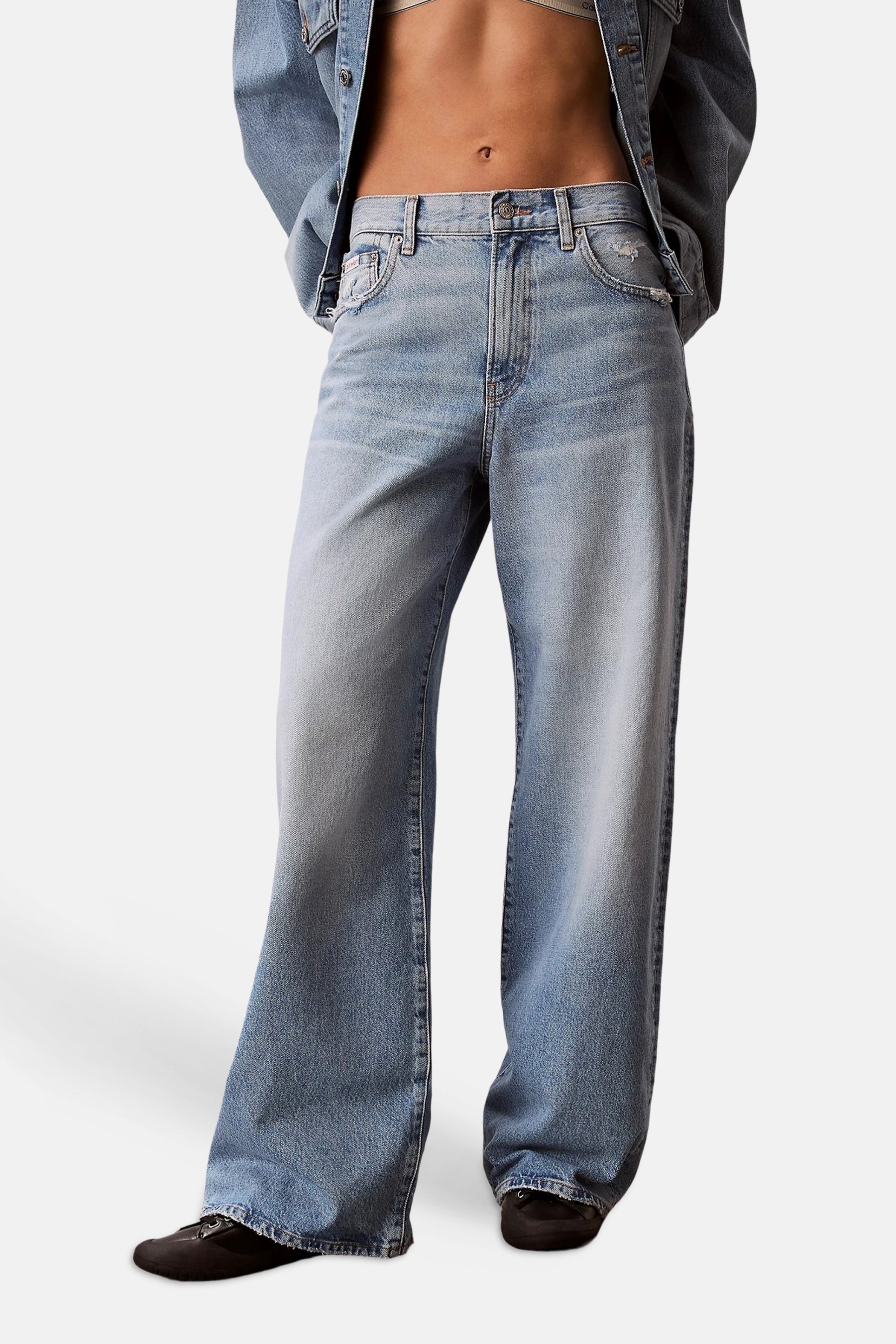 Jeans wide light blue denim - Calvin Klein