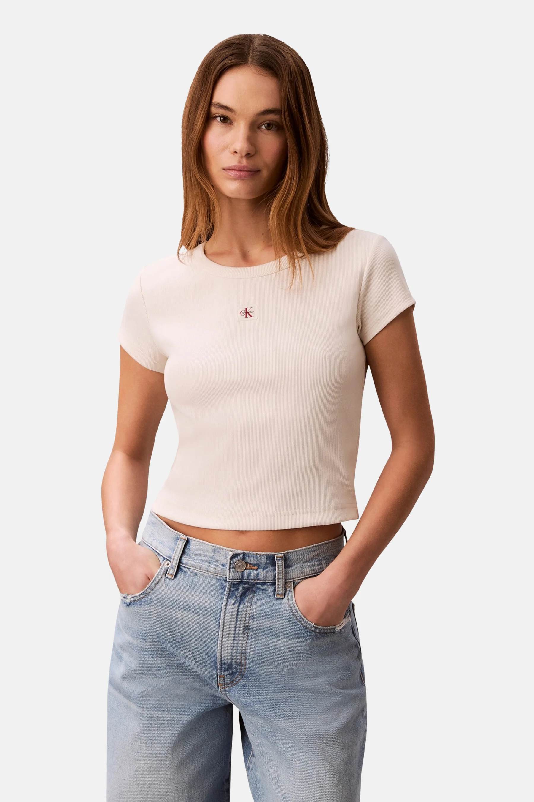 T-shirt met korte mouwen - ecru