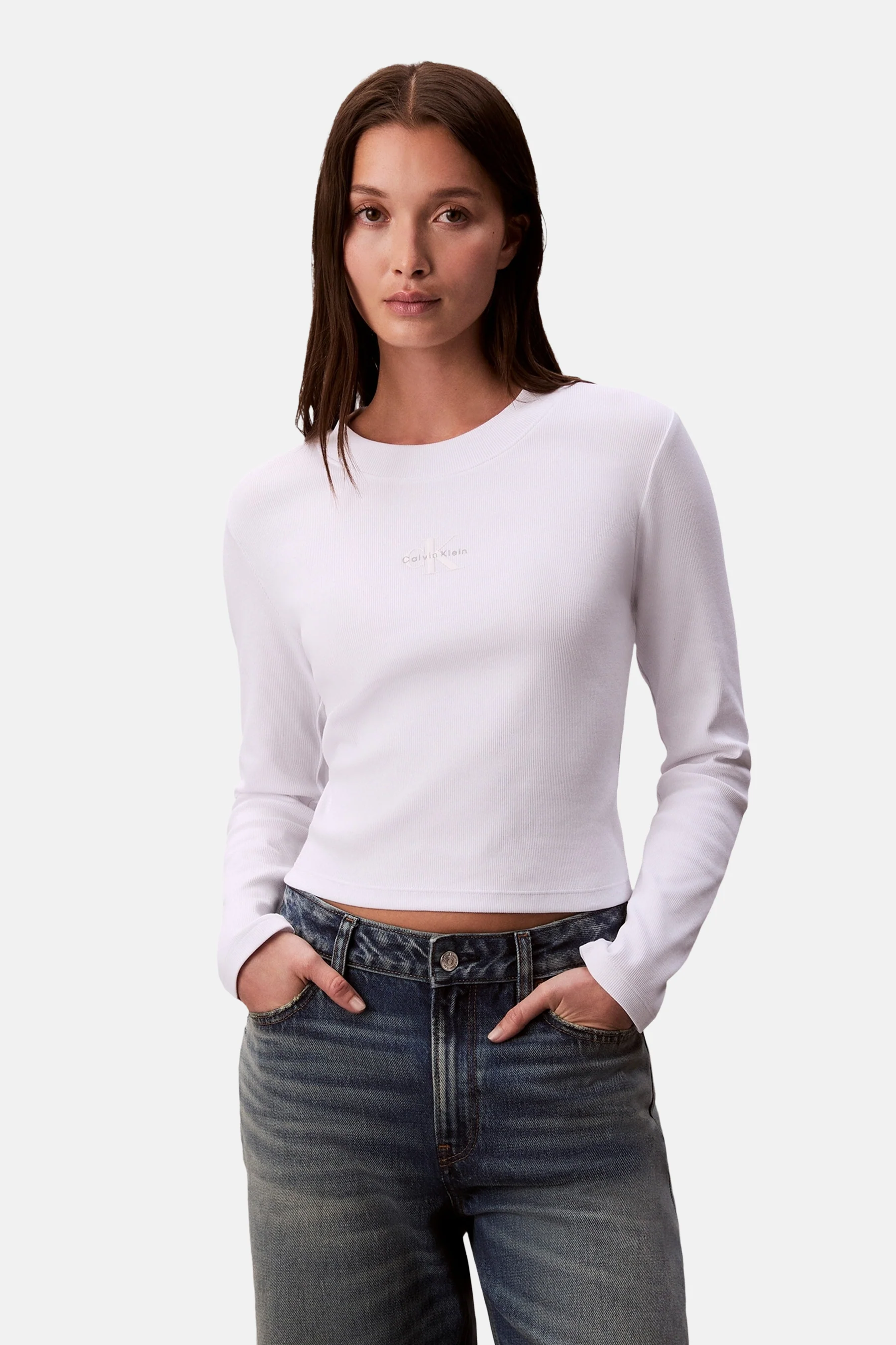 Top (lange mouwen) wit - Calvin Klein