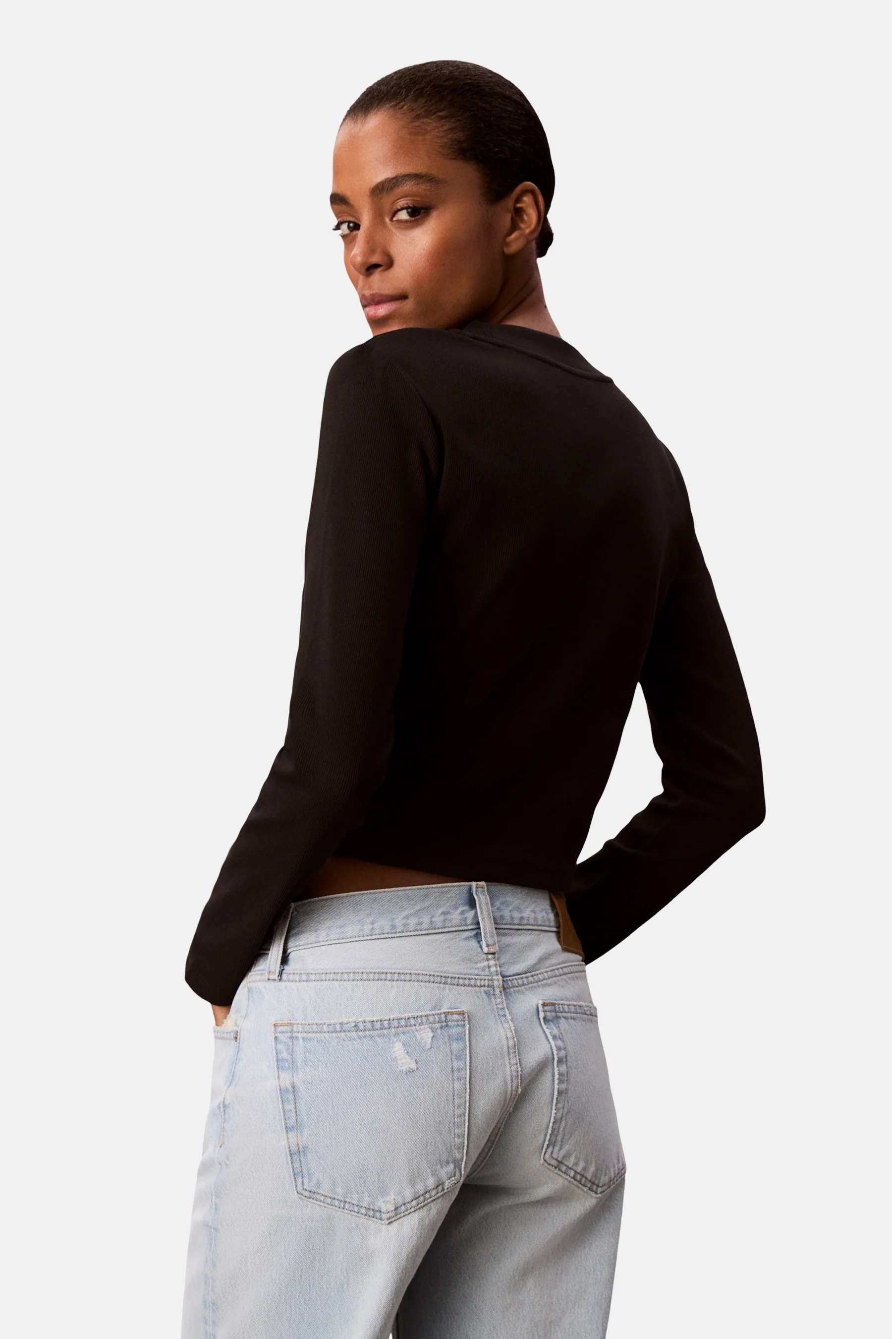 T-shirt met lange mouwen - zwart - Image 4