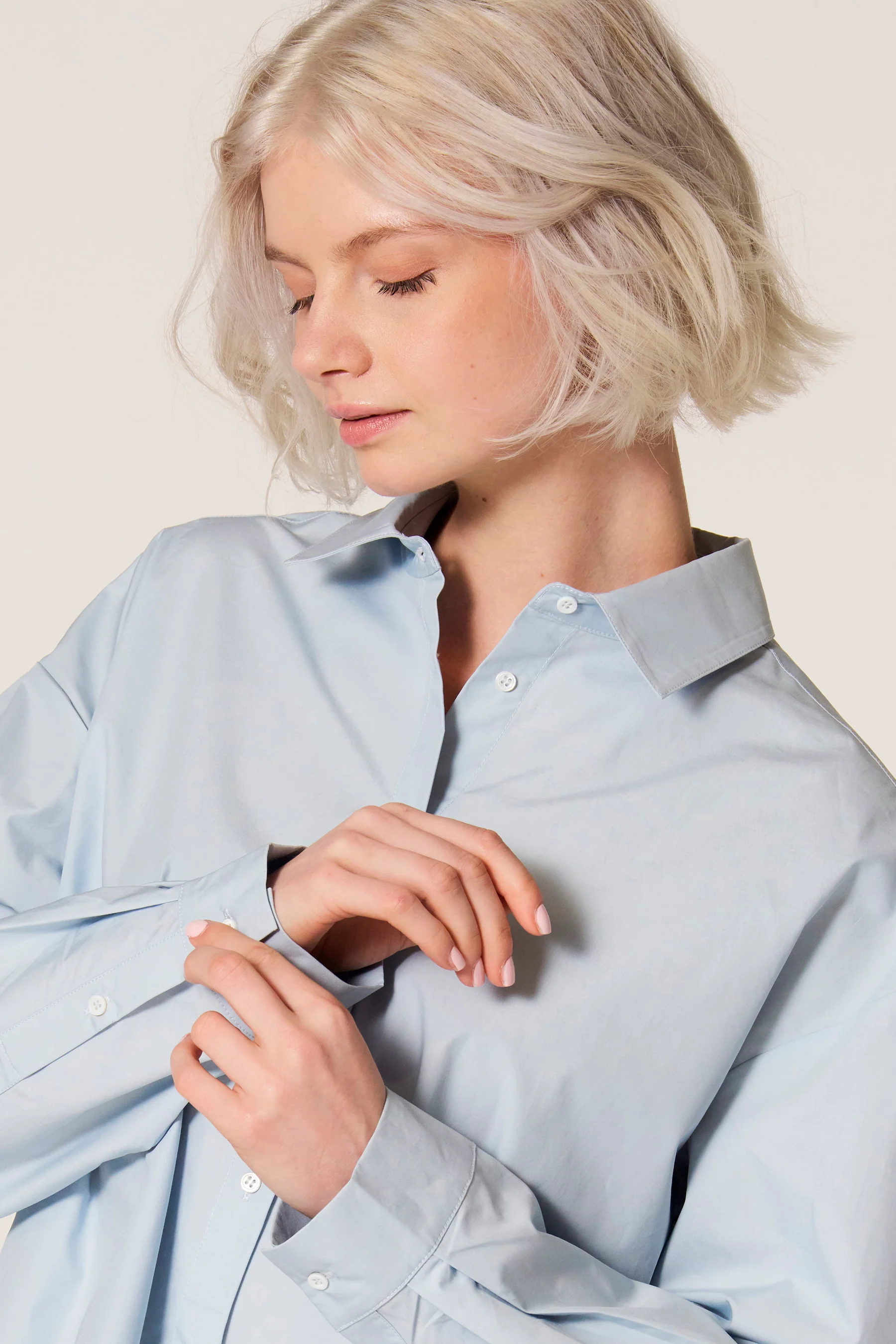 Blouse met lange mouwen - blauw - Image 5